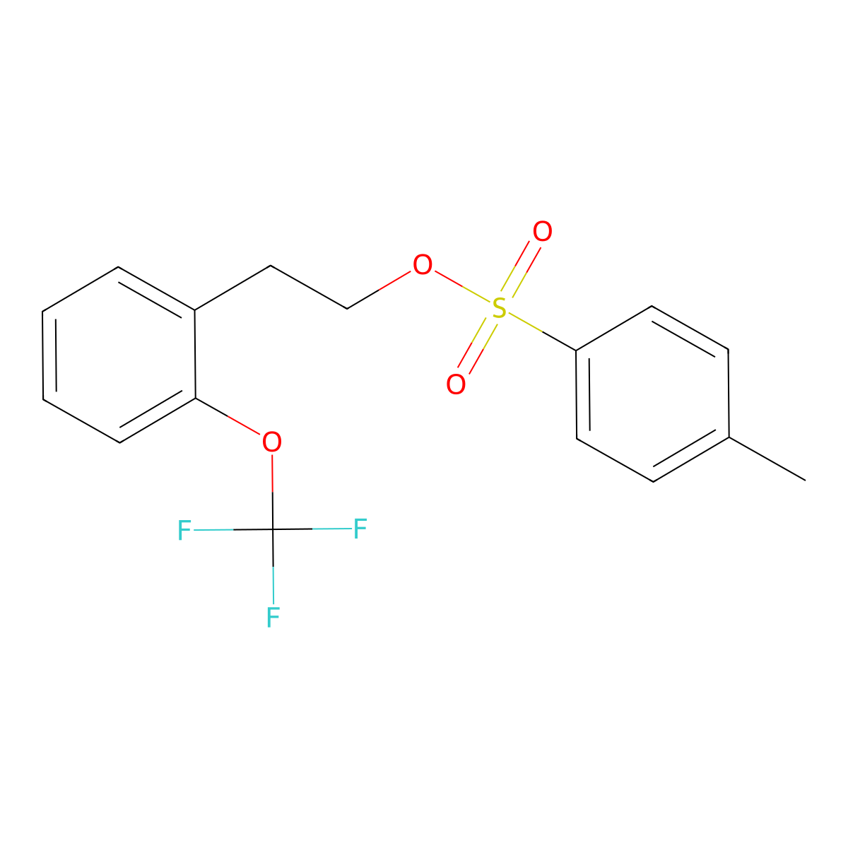 2-[2-(Trifluoromethoxy)phenyl]ethyl 4-methylbenzene-1-sulfonate molecular structure, CAS 2757891-42-0