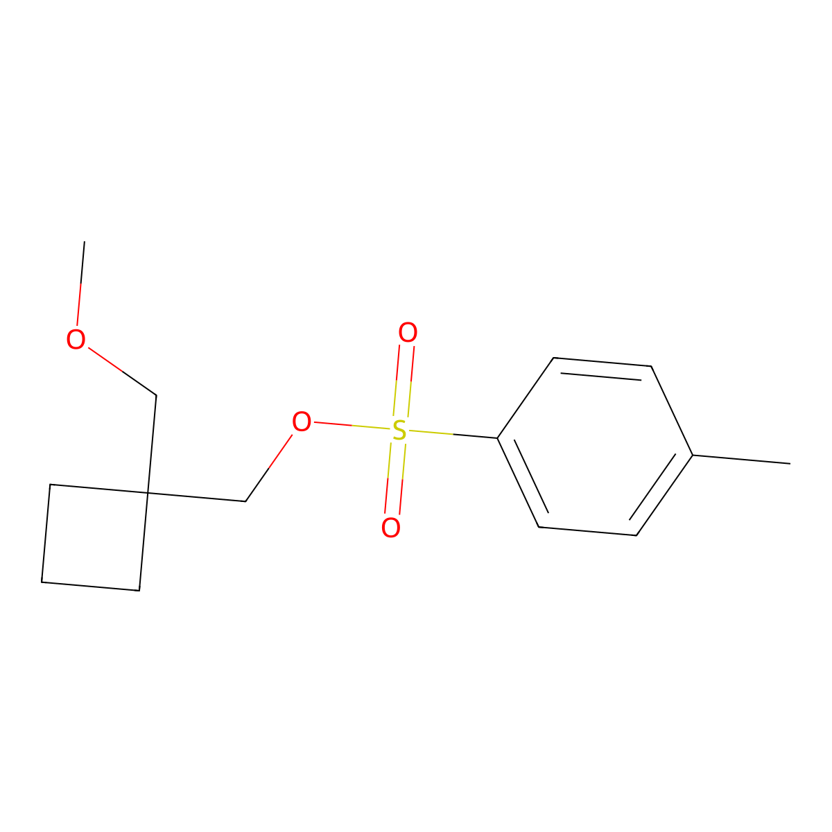 [1-(Methoxymethyl)cyclobutyl]methyl 4-methylbenzene-1-sulfonate molecular structure, CAS 2757891-44-2