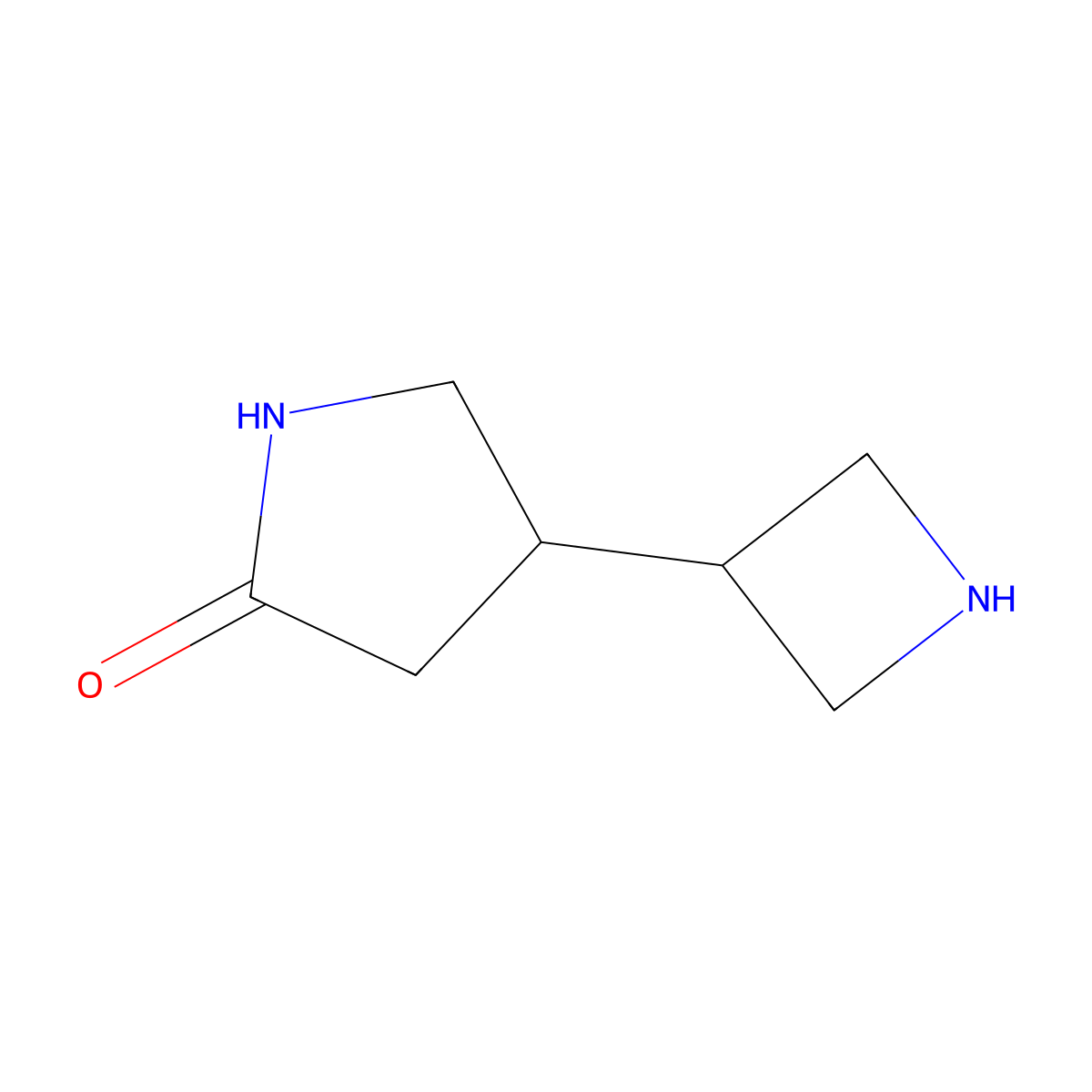 4-(Azetidin-3-yl)pyrrolidin-2-one molecular structure, CAS 2757891-51-1