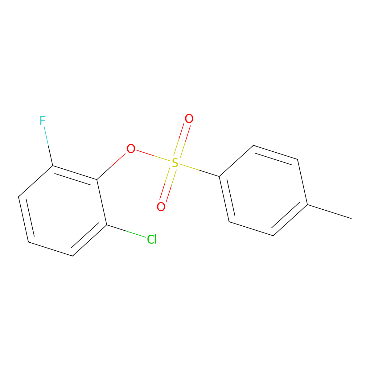 2-Chloro-6-fluorophenyl 4-methylbenzene-1-sulfonate molecular structure, CAS 2757891-52-2