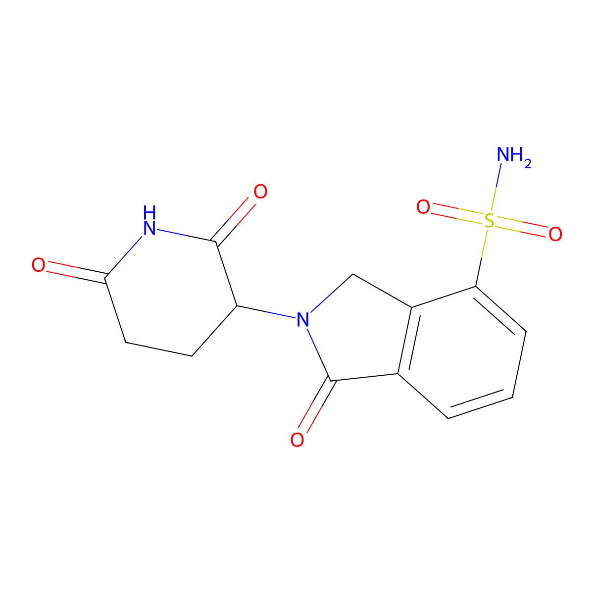2-(2,6-dioxopiperidin-3-yl)-1-oxo-2,3-dihydro-1H-isoindole-4-sulfonamide molecular structure, CAS 2757891-55-5
