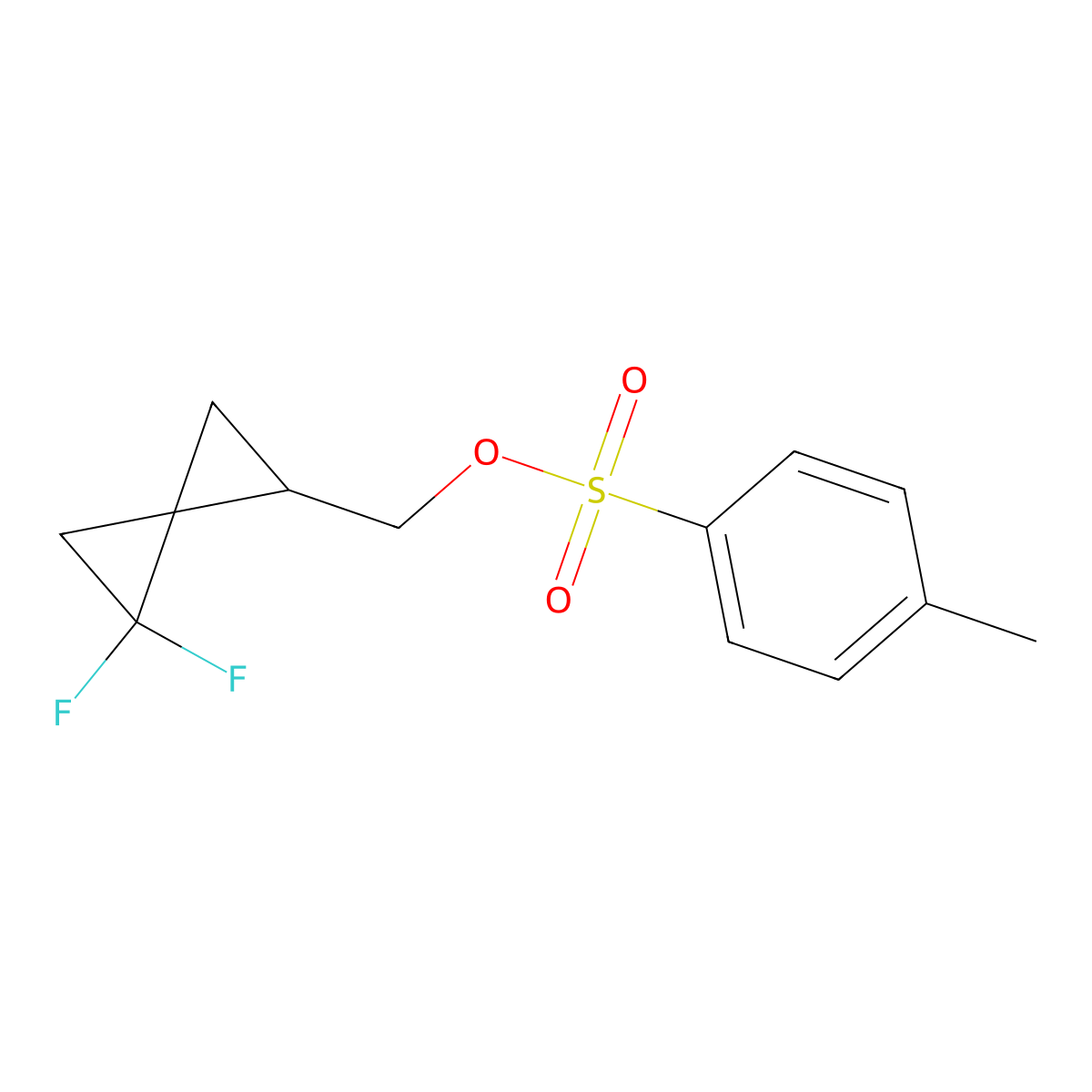 {4,4-Difluorospiro[2.2]pentan-1-yl}methyl 4-methylbenzene-1-sulfonate molecular structure, CAS 2757891-57-7