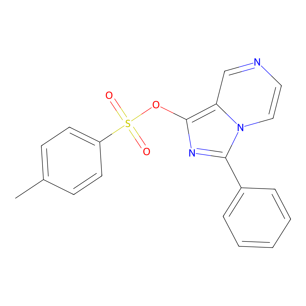 3-Phenylimidazo[1,5-a]pyrazin-1-yl 4-methylbenzene-1-sulfonate molecular structure, CAS 2757891-66-8