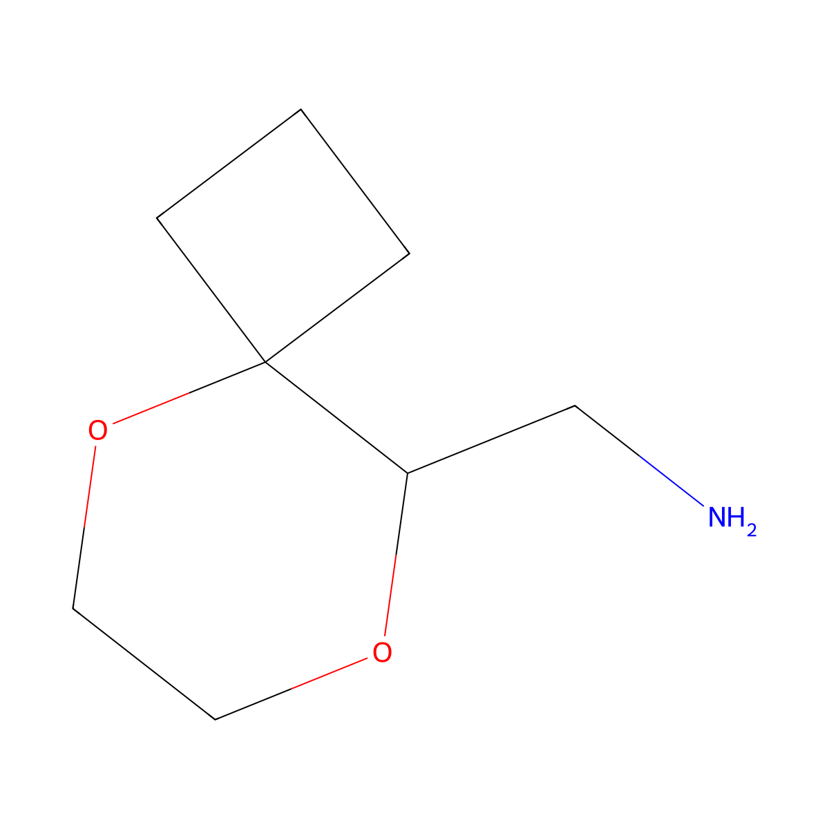 1-{5,8-Dioxaspiro[3.5]nonan-9-yl}methanamine molecular structure, CAS 2757891-67-9