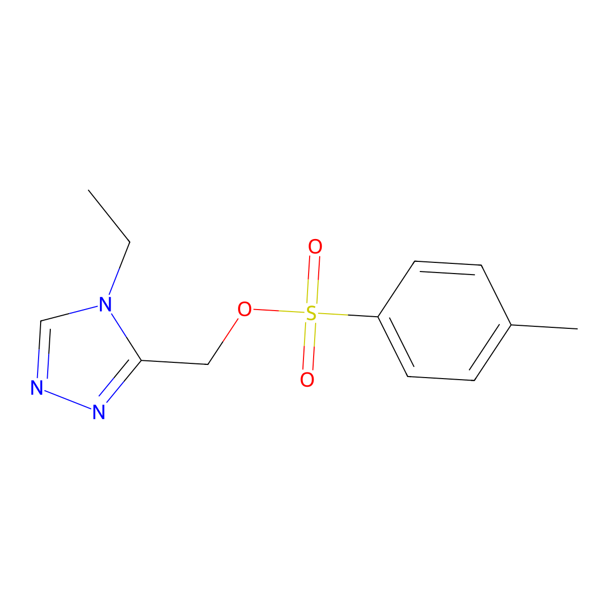 (4-ethyl-4H-1,2,4-triazol-3-yl)methyl 4-methylbenzene-1-sulfonate molecular structure, CAS 2757891-76-0