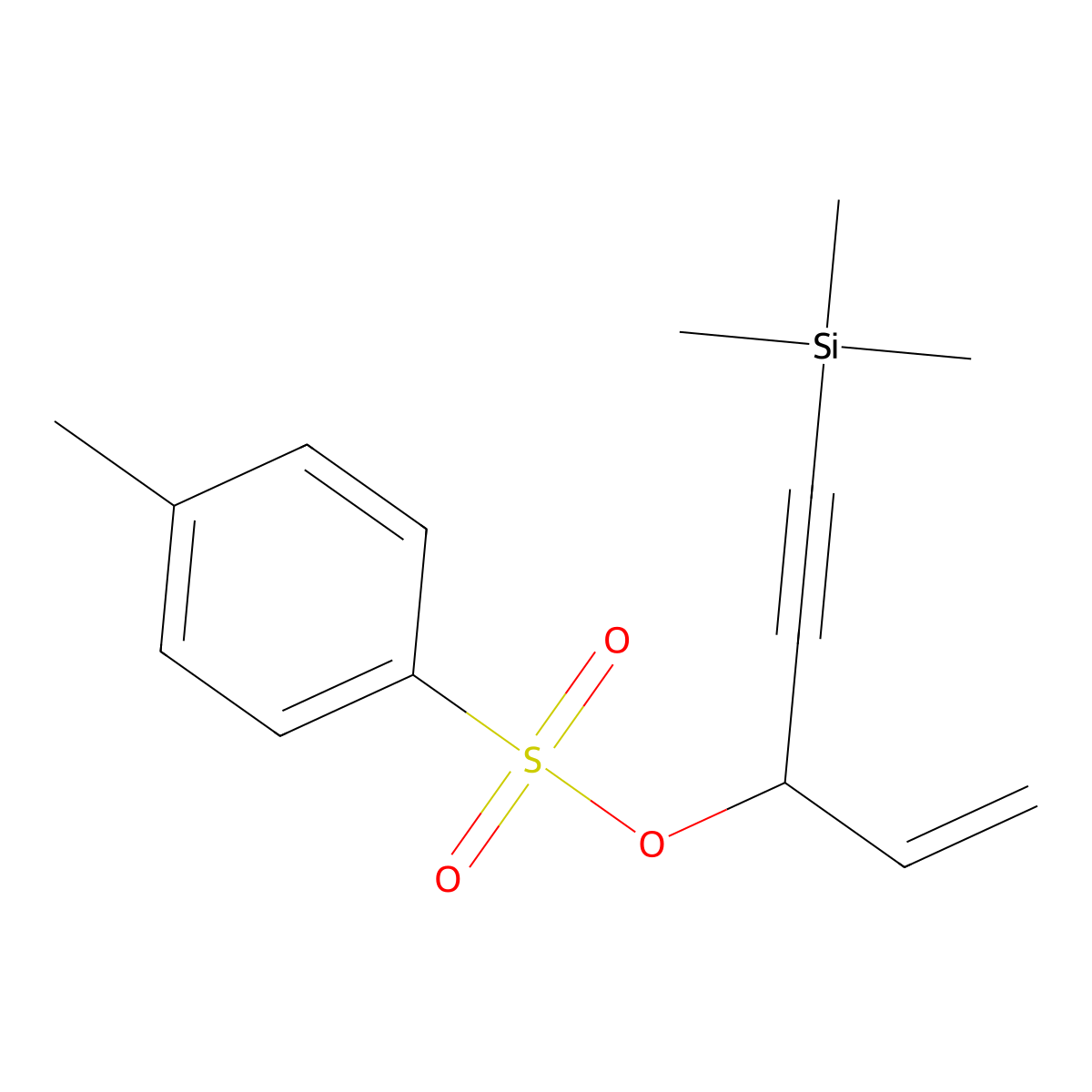 5-(Trimethylsilyl)pent-1-en-4-yn-3-yl 4-methylbenzene-1-sulfonate molecular structure, CAS 2757891-78-2