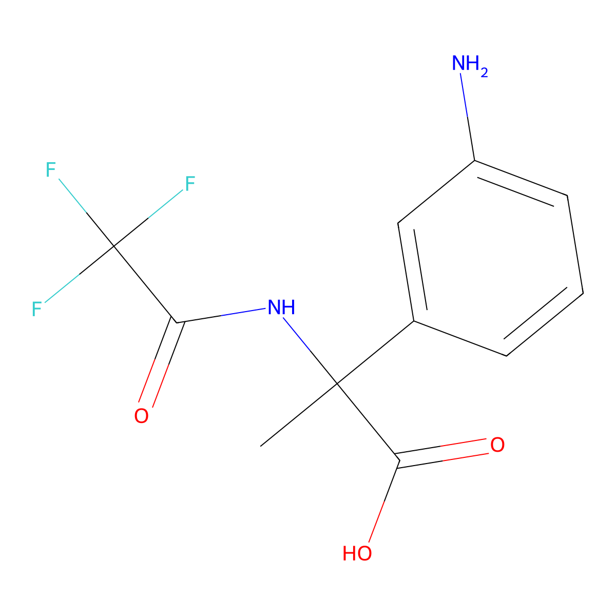 2-(3-Aminophenyl)-2-(2,2,2-trifluoroacetamido)propanoic acid molecular structure, CAS 2757891-79-3