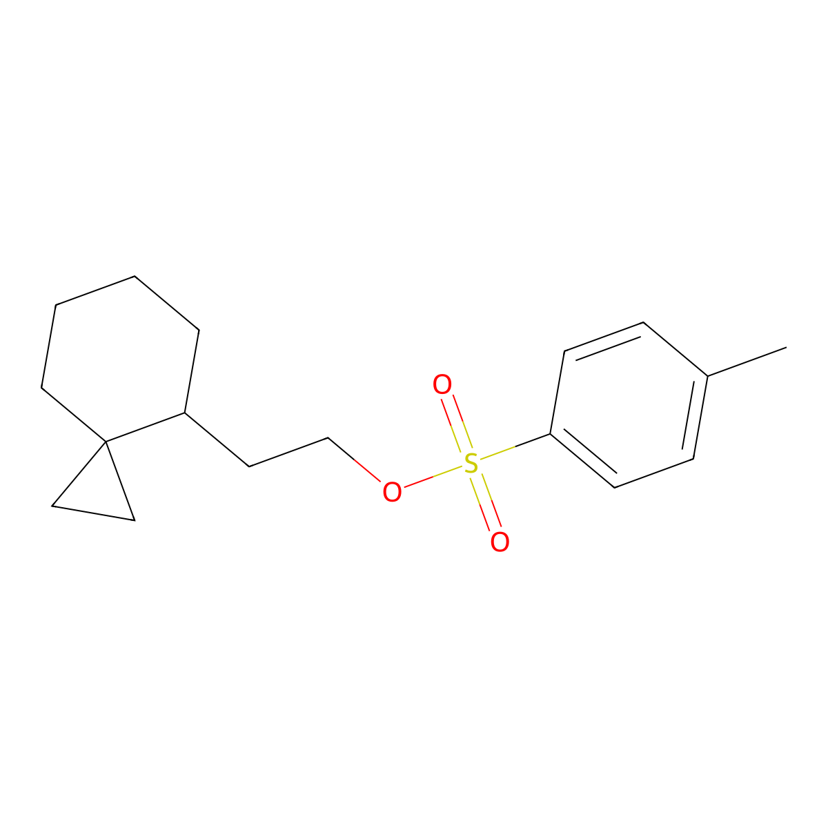 2-{Spiro[2.5]octan-4-yl}ethyl 4-methylbenzene-1-sulfonate molecular structure, CAS 2757891-92-0