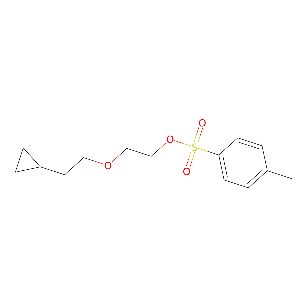 2-(2-Cyclopropylethoxy)ethyl 4-methylbenzene-1-sulfonate molecular structure, CAS 2757891-94-2