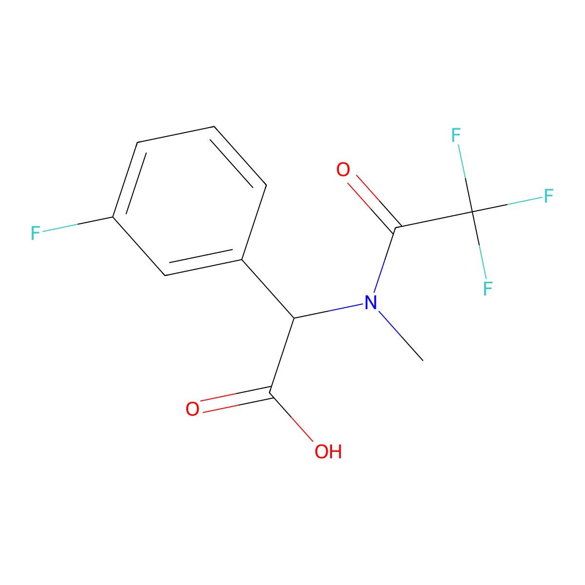 2-(3-fluorophenyl)-2-(2,2,2-trifluoro-N-methylacetamido)acetic acid molecular structure, CAS 2757891-95-3