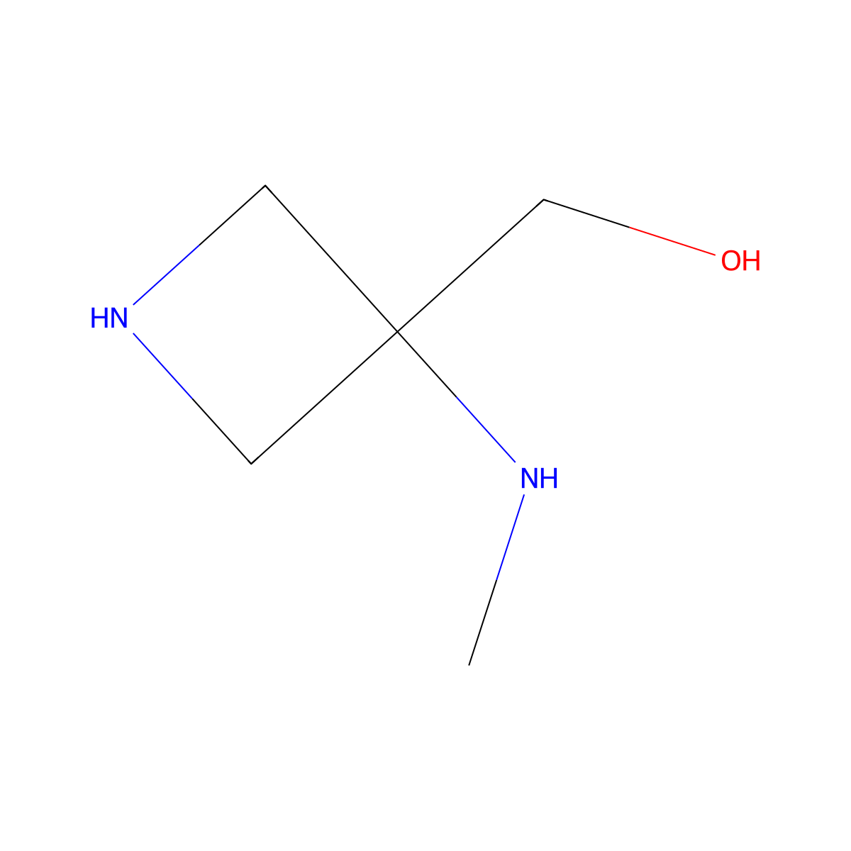 [3-(Methylamino)azetidin-3-yl]methanol molecular structure, CAS 2757894-54-3