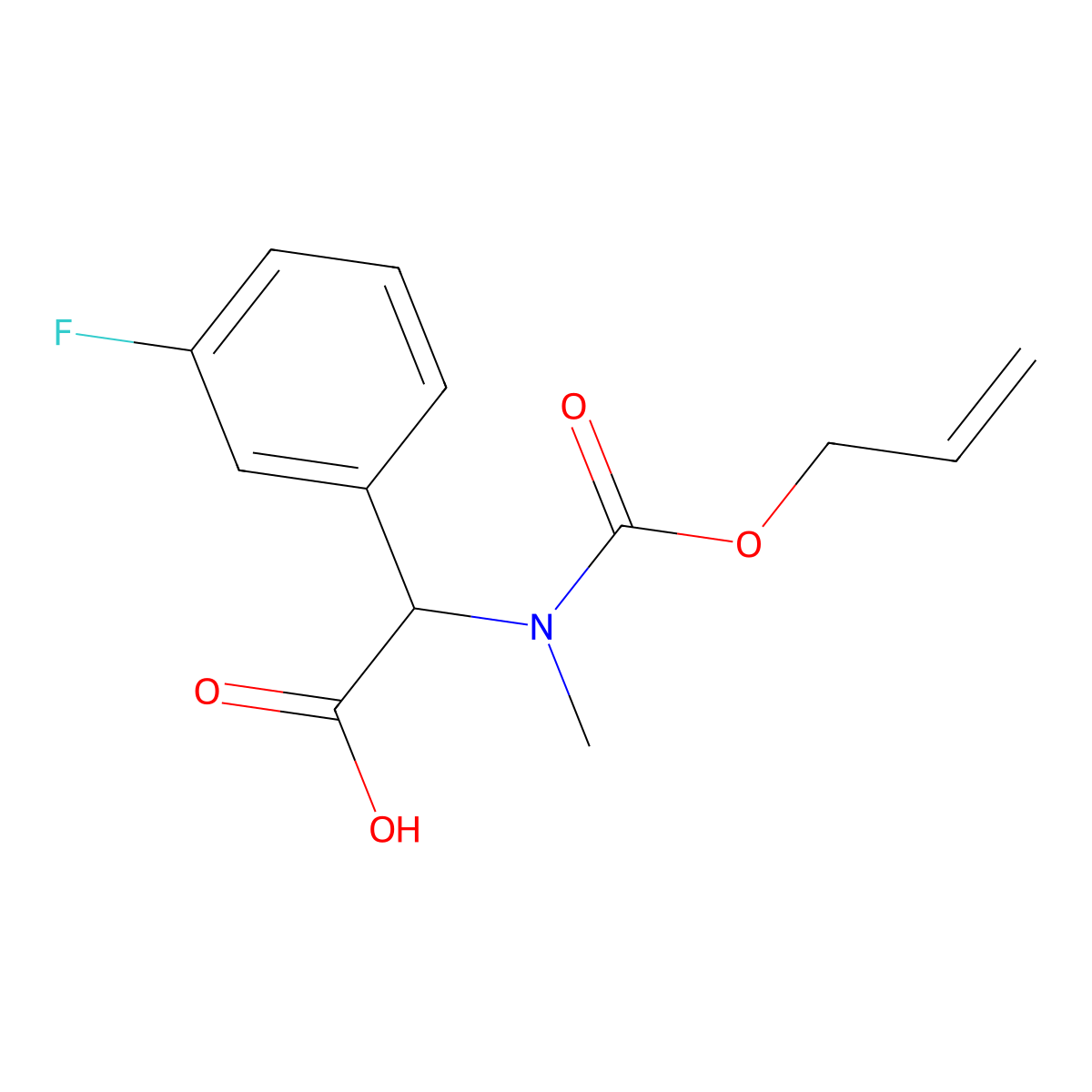2-(3-Fluorophenyl)-2-{methyl[(prop-2-en-1-yloxy)carbonyl]amino}acetic acid molecular structure, CAS 2757894-62-3