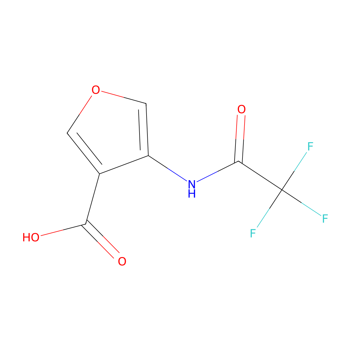 4-(2,2,2-Trifluoroacetamido)furan-3-carboxylic acid molecular structure, CAS 2757894-67-8