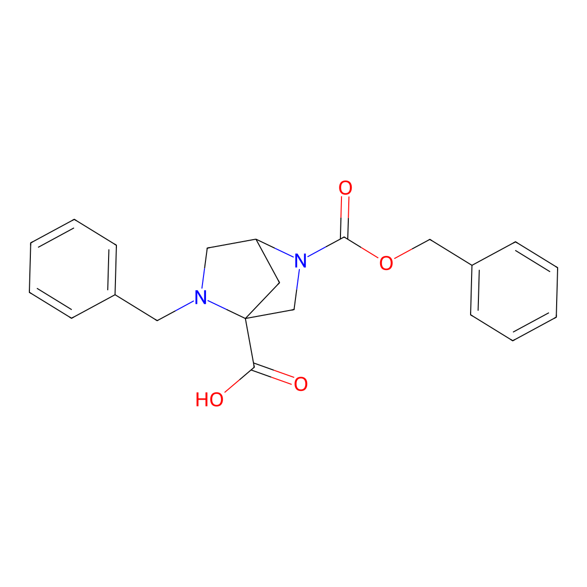 2-Benzyl-5-[(benzyloxy)carbonyl]-2,5-diazabicyclo[2.2.1]heptane-1-carboxylic acid molecular structure, CAS 2757894-76-9