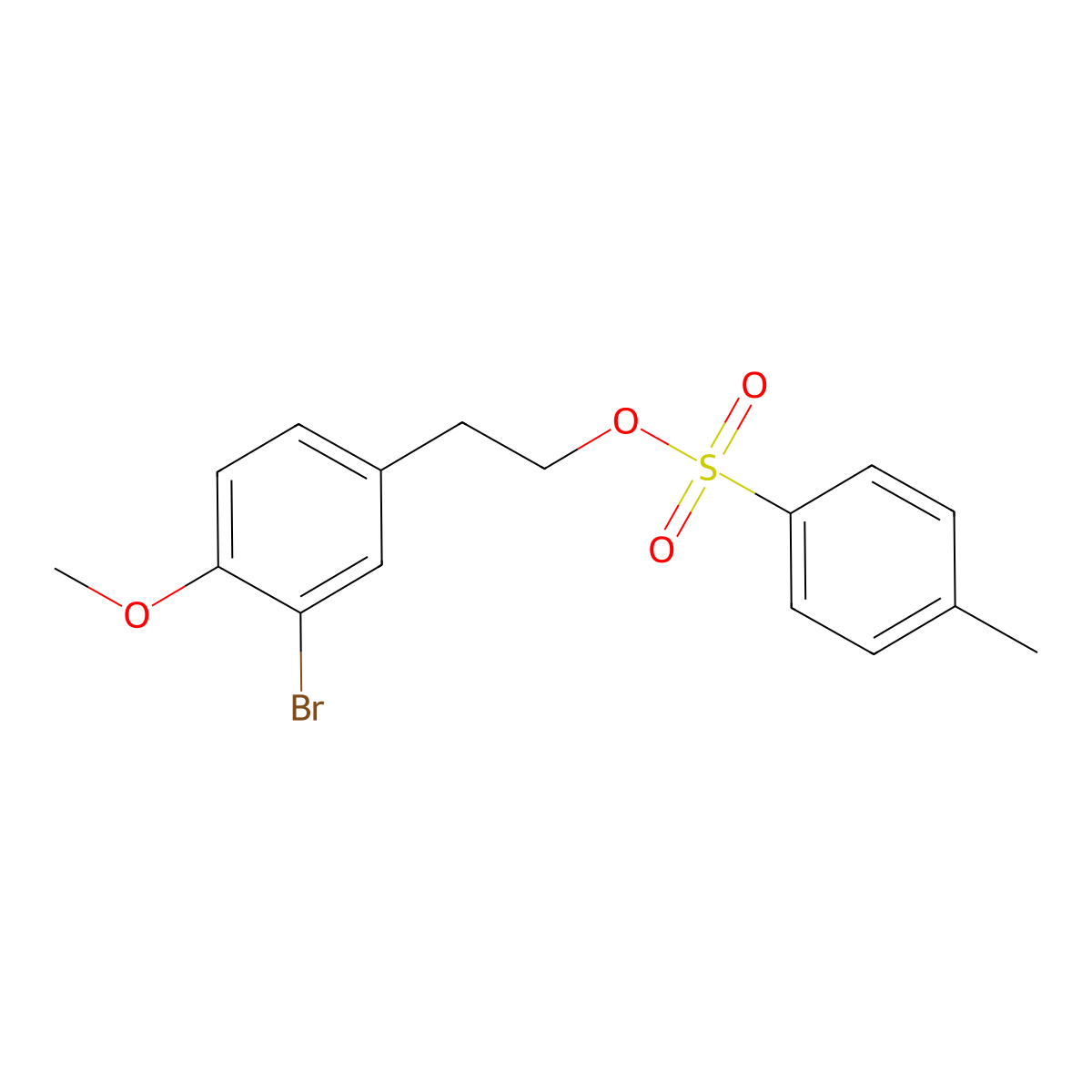 2-(3-Bromo-4-methoxyphenyl)ethyl 4-methylbenzene-1-sulfonate molecular structure, CAS 2757894-77-0