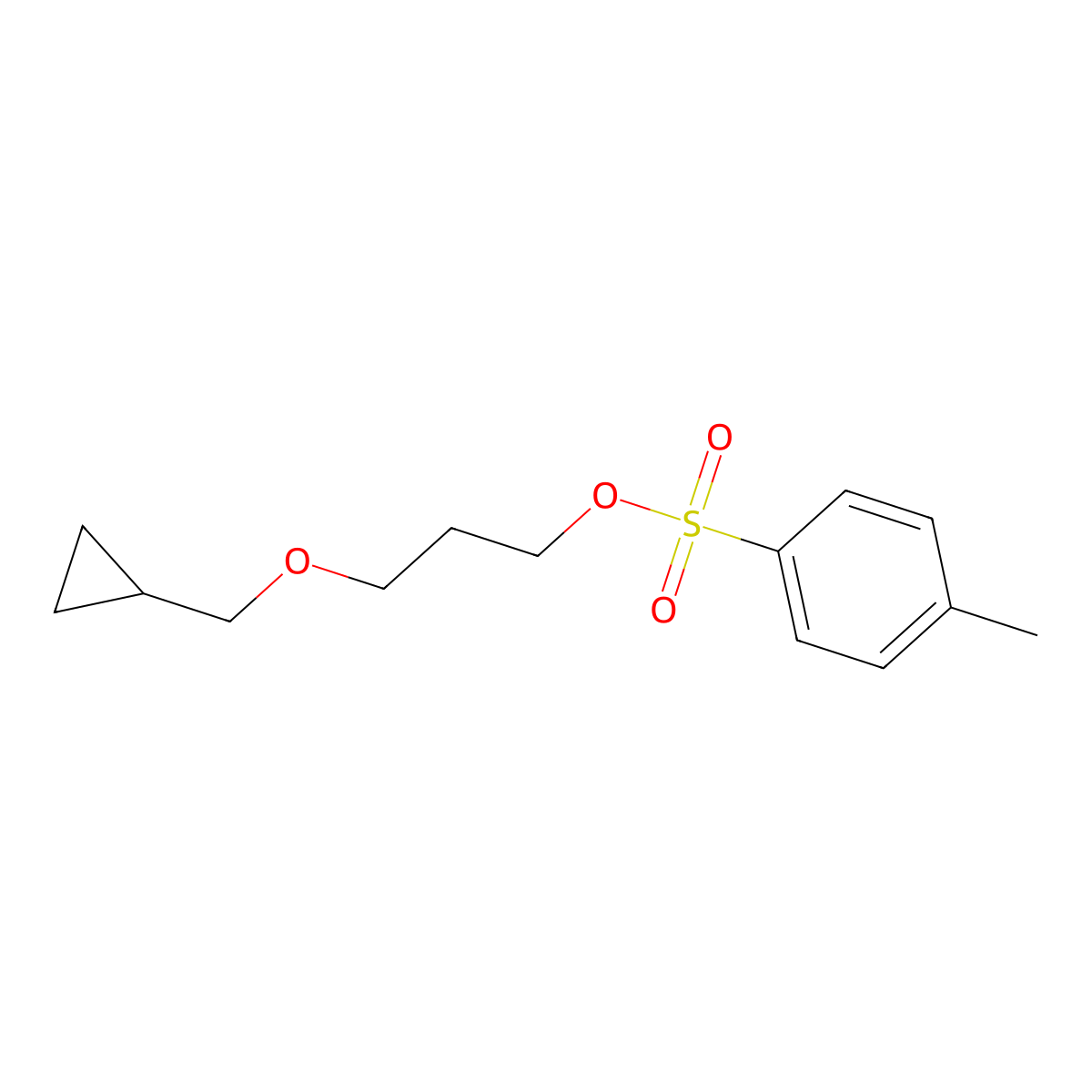 3-(Cyclopropylmethoxy)propyl 4-methylbenzene-1-sulfonate molecular structure, CAS 2757894-93-0