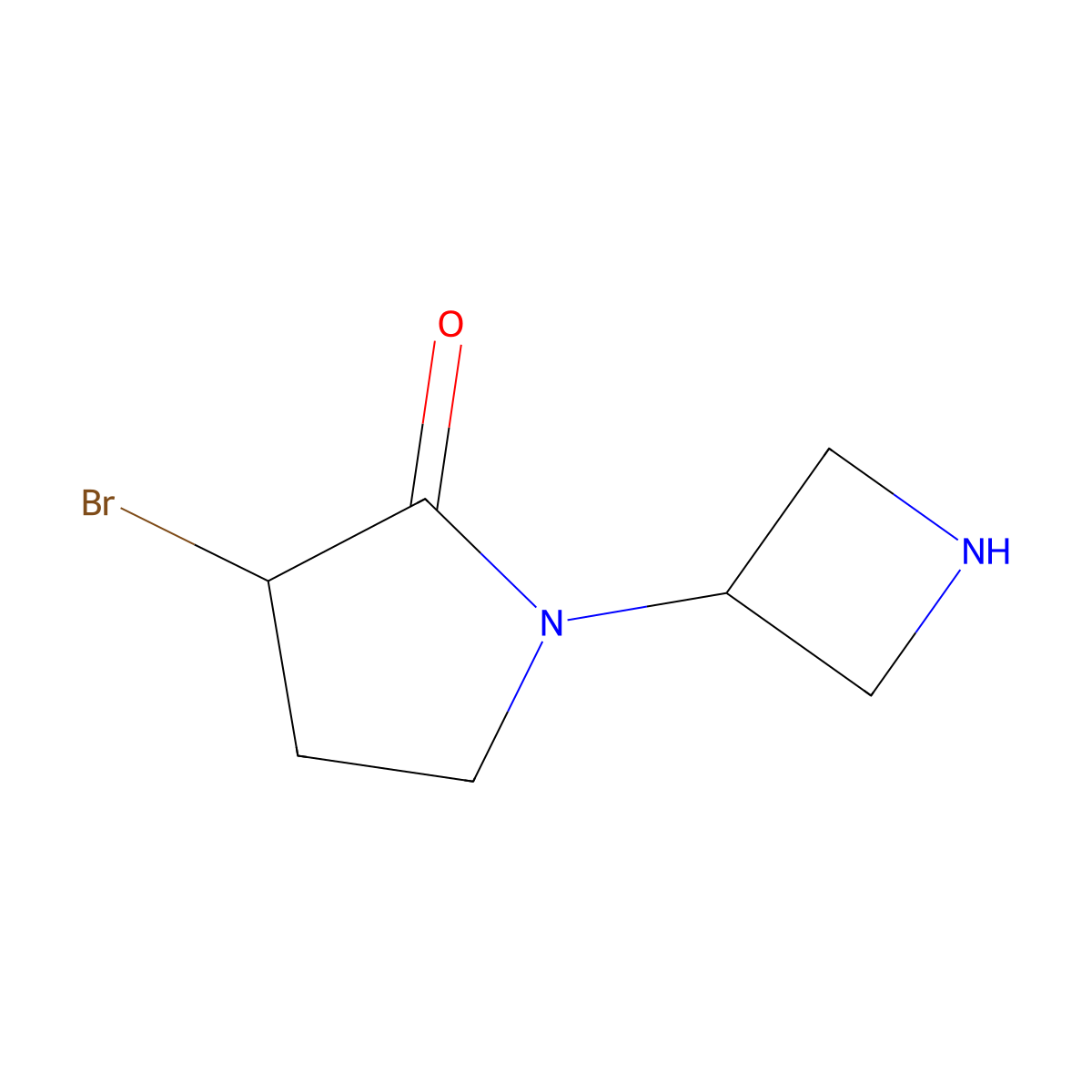 1-(Azetidin-3-yl)-3-bromopyrrolidin-2-one molecular structure, CAS 2757895-25-1