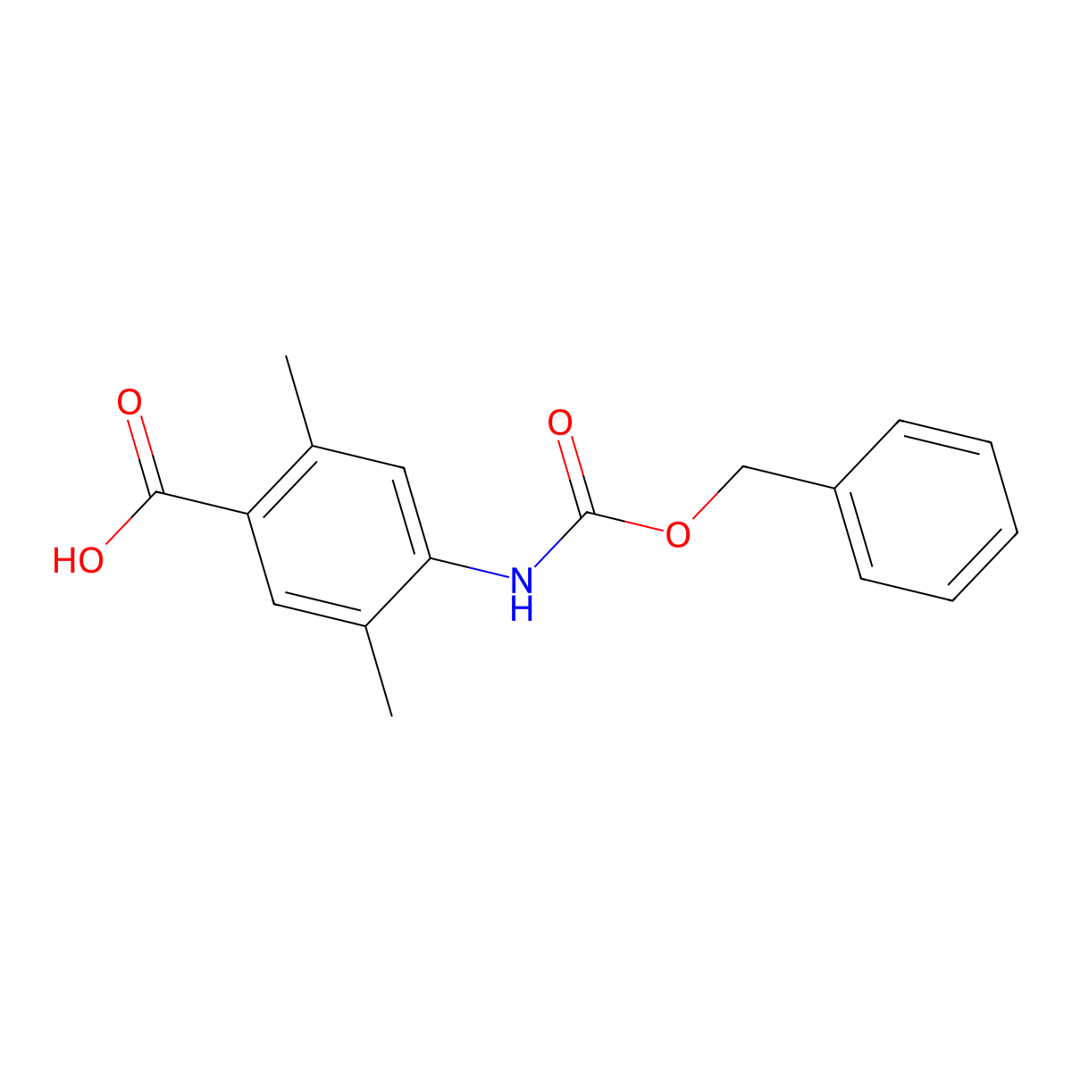 4-{[(Benzyloxy)carbonyl]amino}-2,5-dimethylbenzoic acid molecular structure, CAS 2757895-39-7