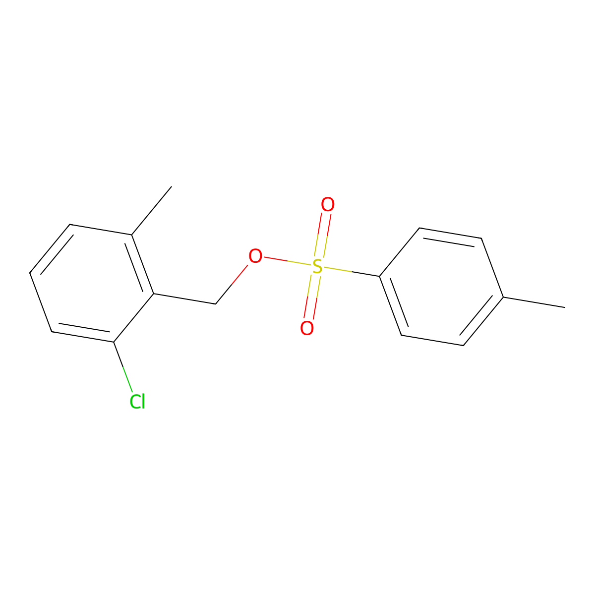 (2-Chloro-6-methylphenyl)methyl 4-methylbenzene-1-sulfonate molecular structure, CAS 2757895-43-3