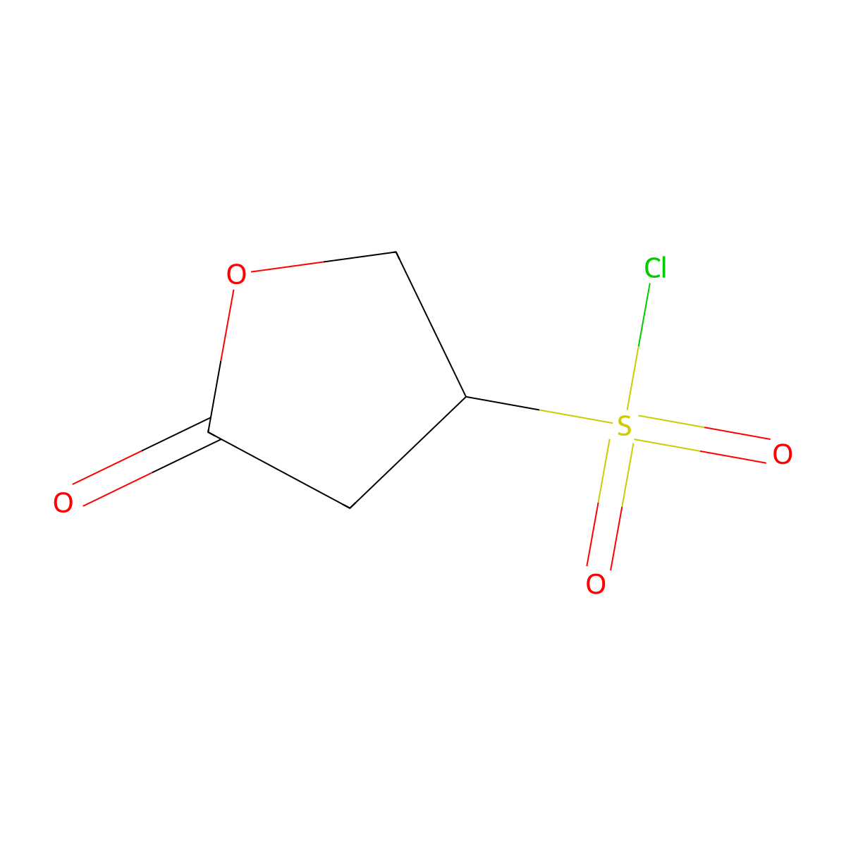 5-Oxooxolane-3-sulfonyl chloride molecular structure, CAS 2757895-63-7
