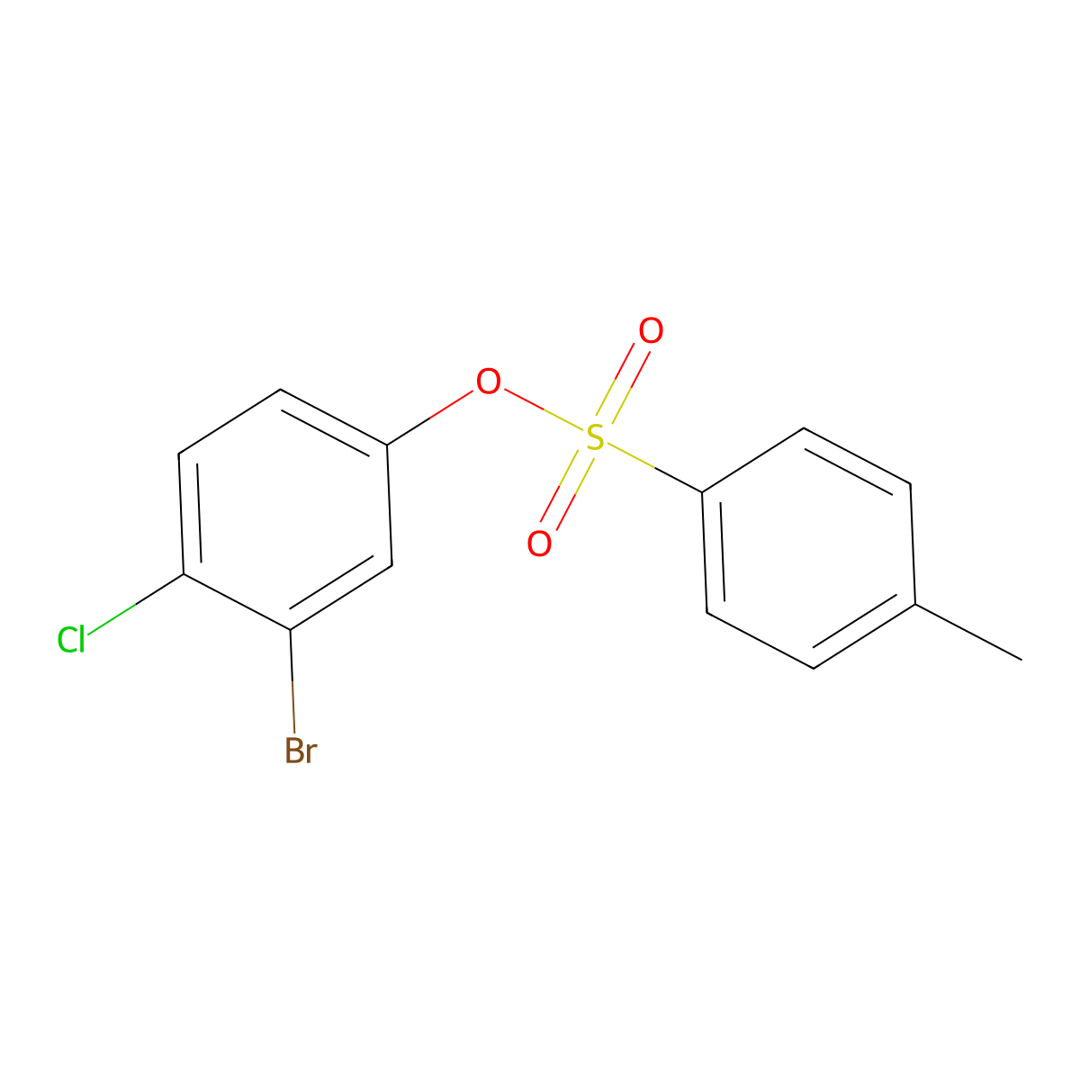 3-Bromo-4-chlorophenyl 4-methylbenzene-1-sulfonate molecular structure, CAS 2757895-72-8