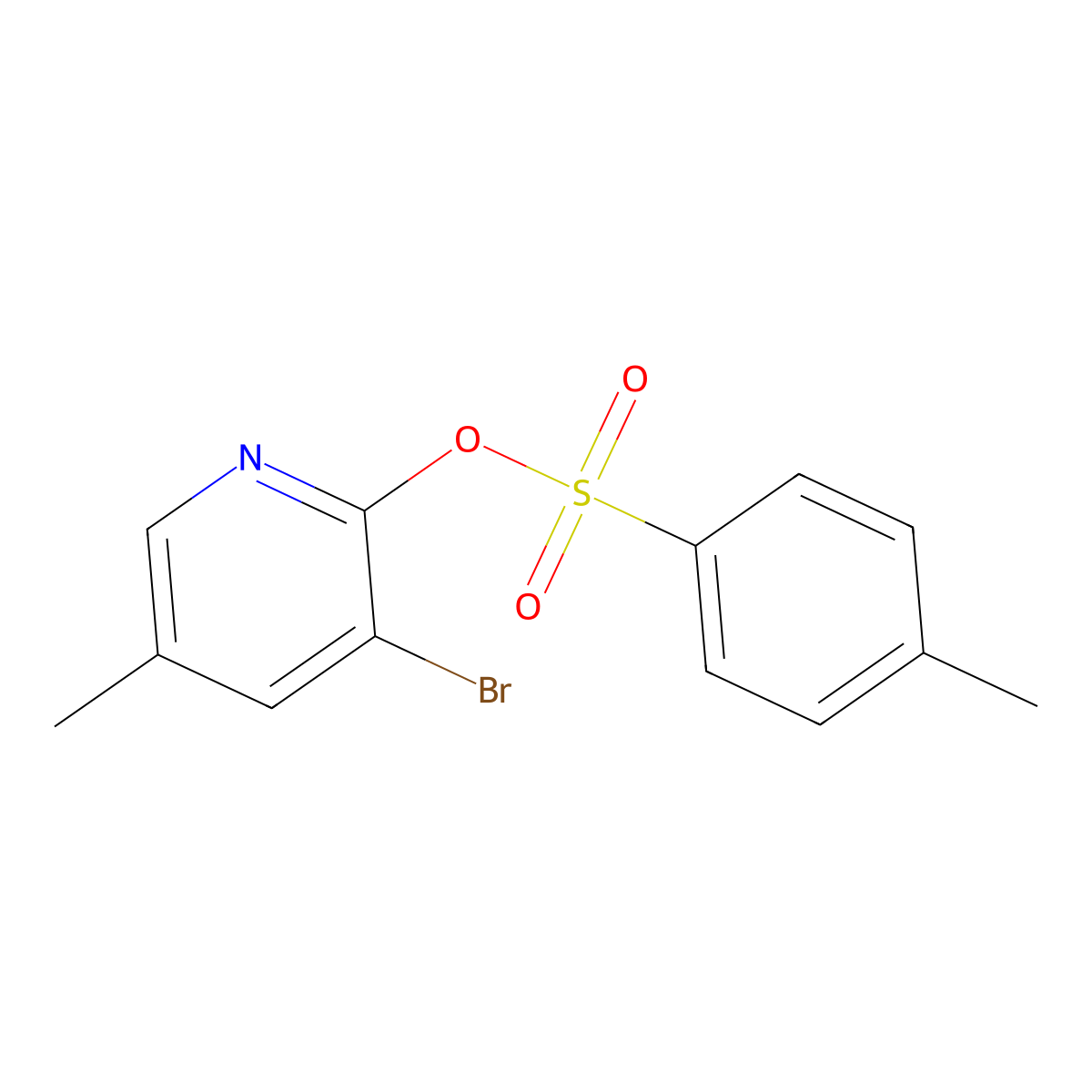3-Bromo-5-methylpyridin-2-yl 4-methylbenzene-1-sulfonate molecular structure, CAS 2757895-78-4