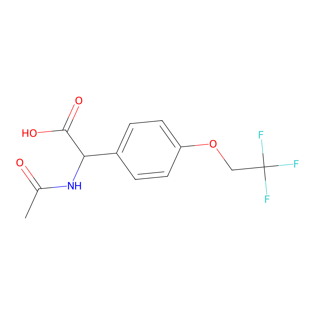 2-Acetamido-2-[4-(2,2,2-trifluoroethoxy)phenyl]acetic acid molecular structure, CAS 2757895-80-8