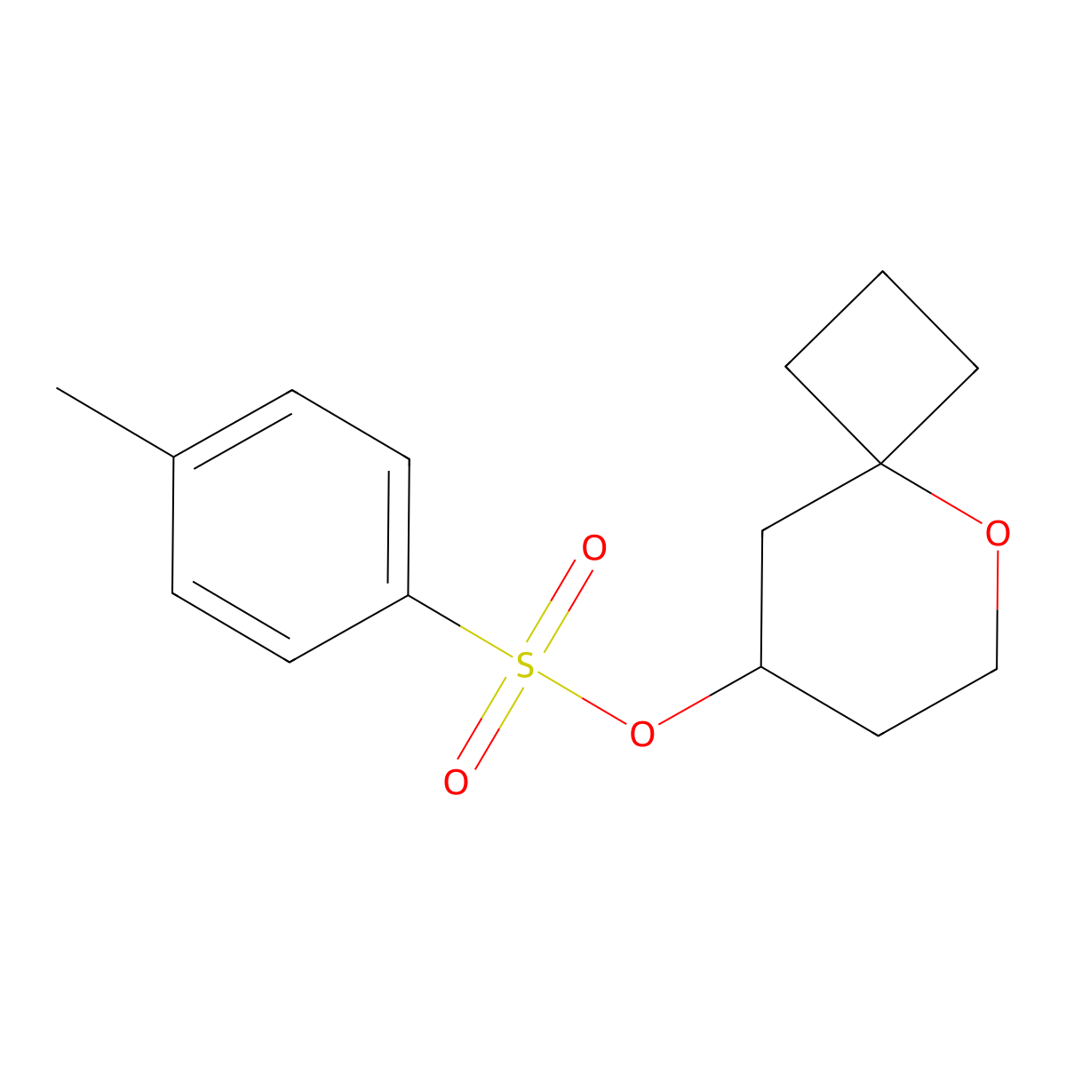 5-Oxaspiro[3.5]nonan-8-yl 4-methylbenzene-1-sulfonate molecular structure, CAS 2757895-82-0