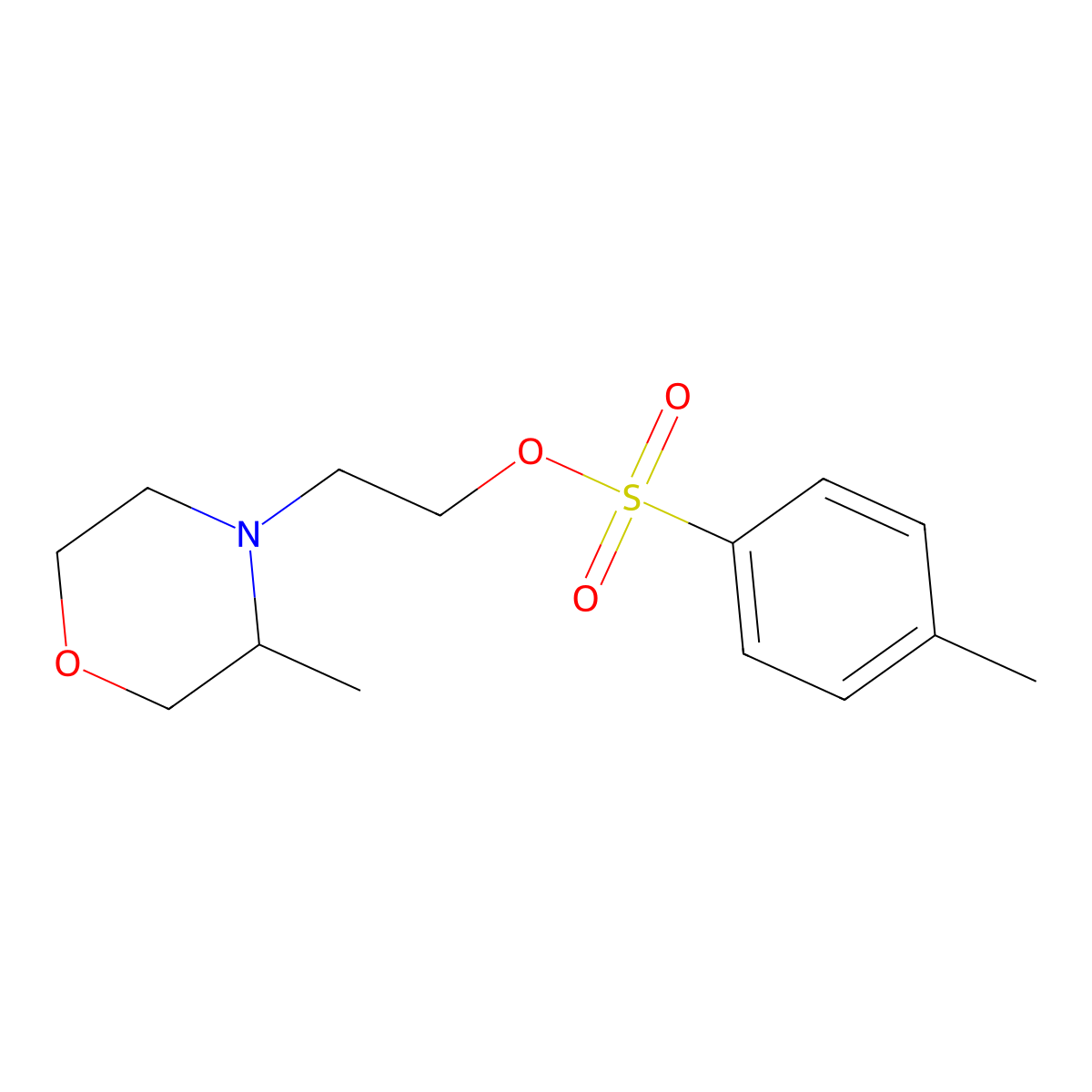 2-(3-Methylmorpholin-4-yl)ethyl 4-methylbenzene-1-sulfonate molecular structure, CAS 2757895-84-2