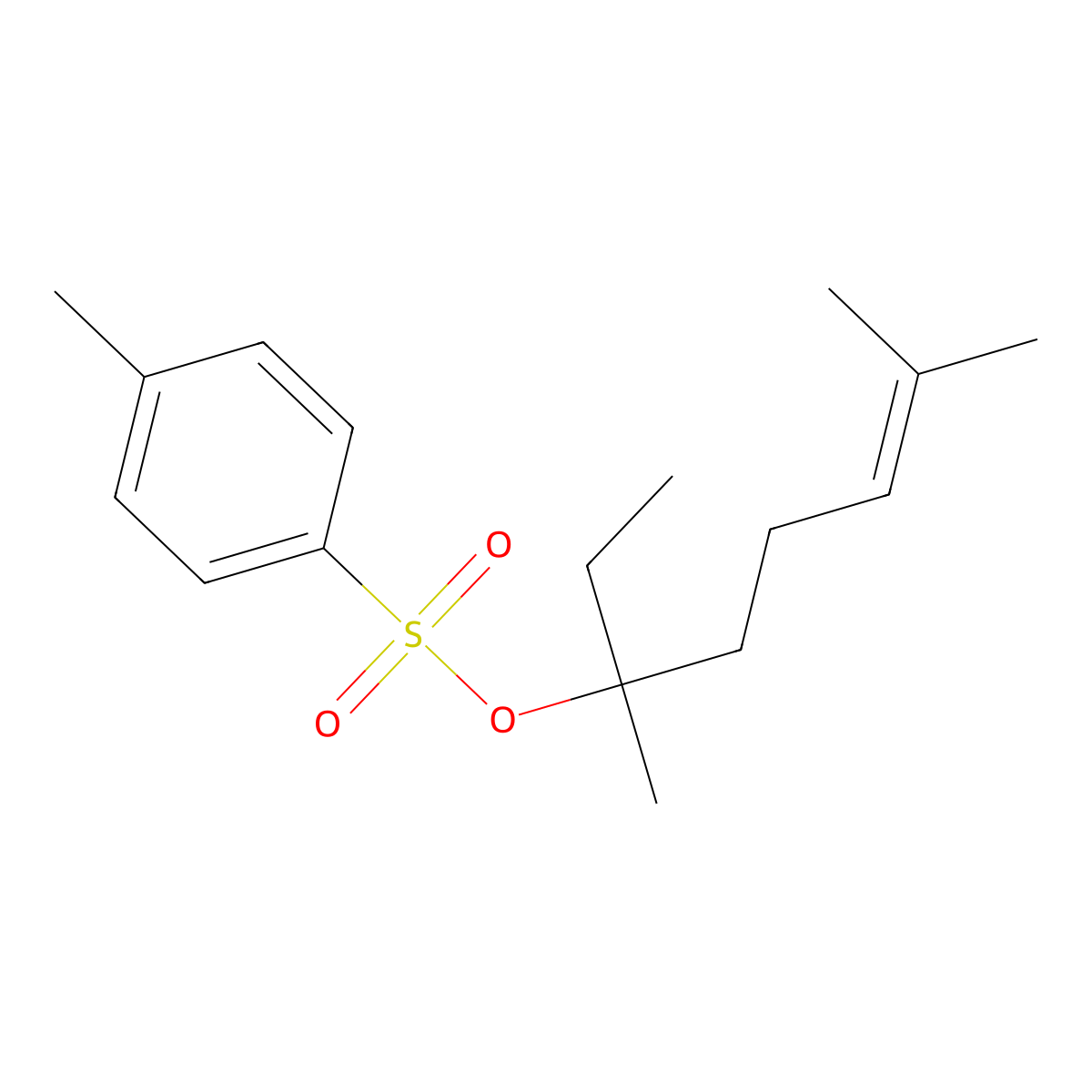 3,7-Dimethyloct-6-en-3-yl 4-methylbenzene-1-sulfonate molecular structure, CAS 2757895-95-5