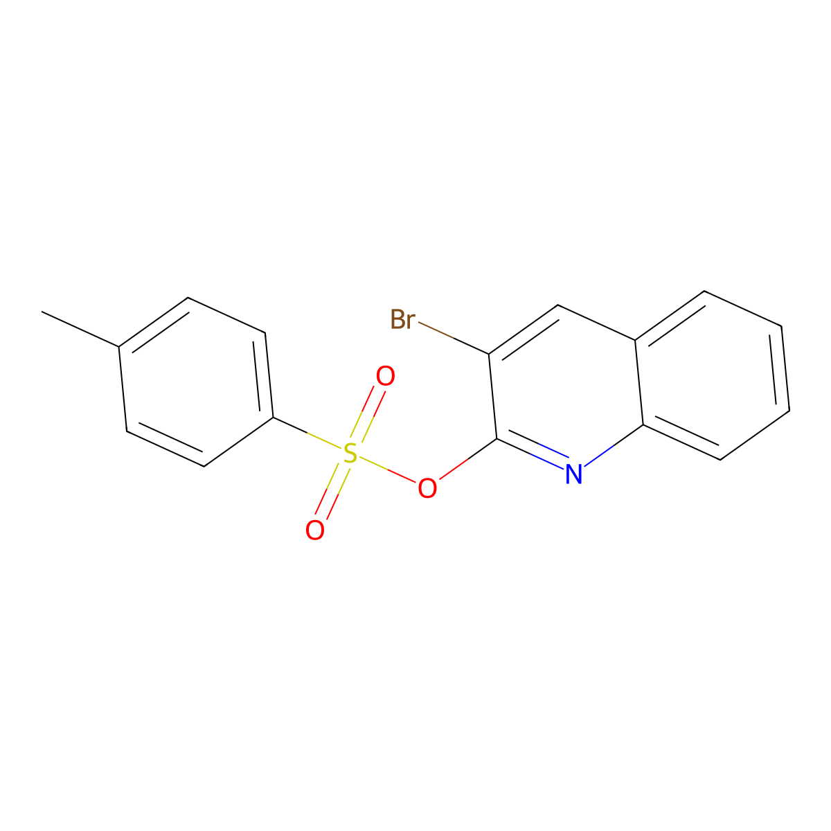 3-Bromoquinolin-2-yl 4-methylbenzene-1-sulfonate molecular structure, CAS 2757896-04-9