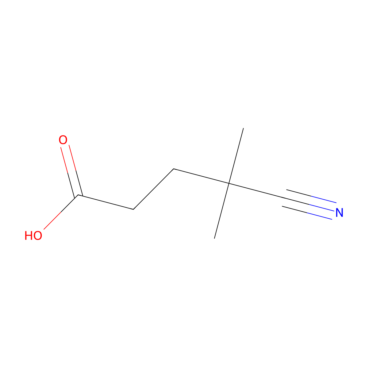 4-Cyano-4,4-dimethylbutanoic acid molecular structure, CAS 27579-05-1
