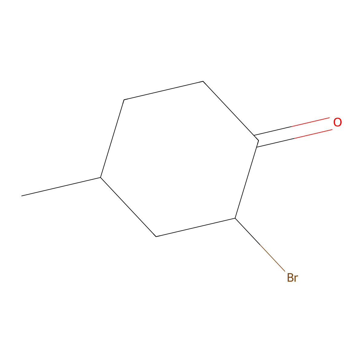 2-Bromo-4-methylcyclohexan-1-one molecular structure, CAS 27579-55-1