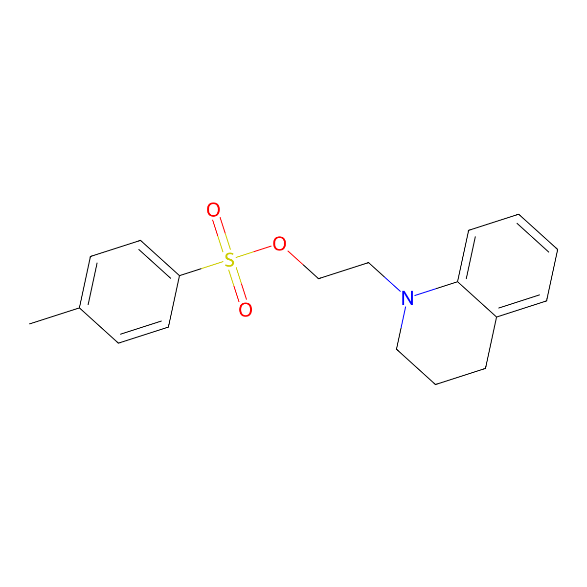 2-(1,2,3,4-Tetrahydroquinolin-1-yl)ethyl 4-methylbenzene-1-sulfonate molecular structure, CAS 2757900-35-7