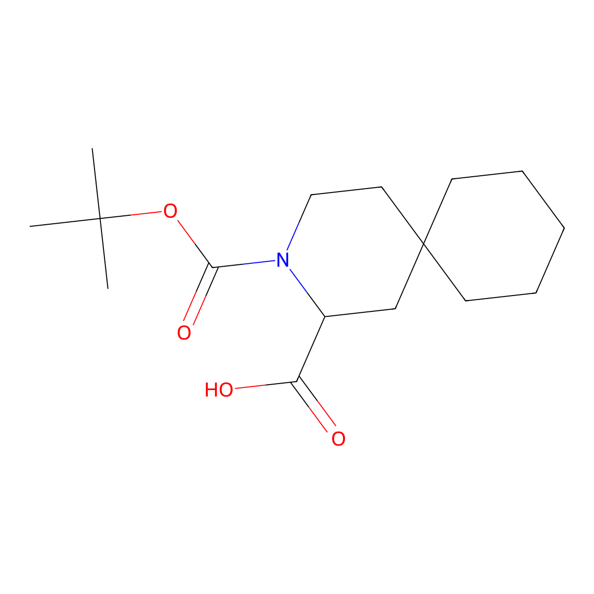 3-[(Tert-butoxy)carbonyl]-3-azaspiro[5.5]undecane-2-carboxylic acid molecular structure, CAS 2757900-36-8