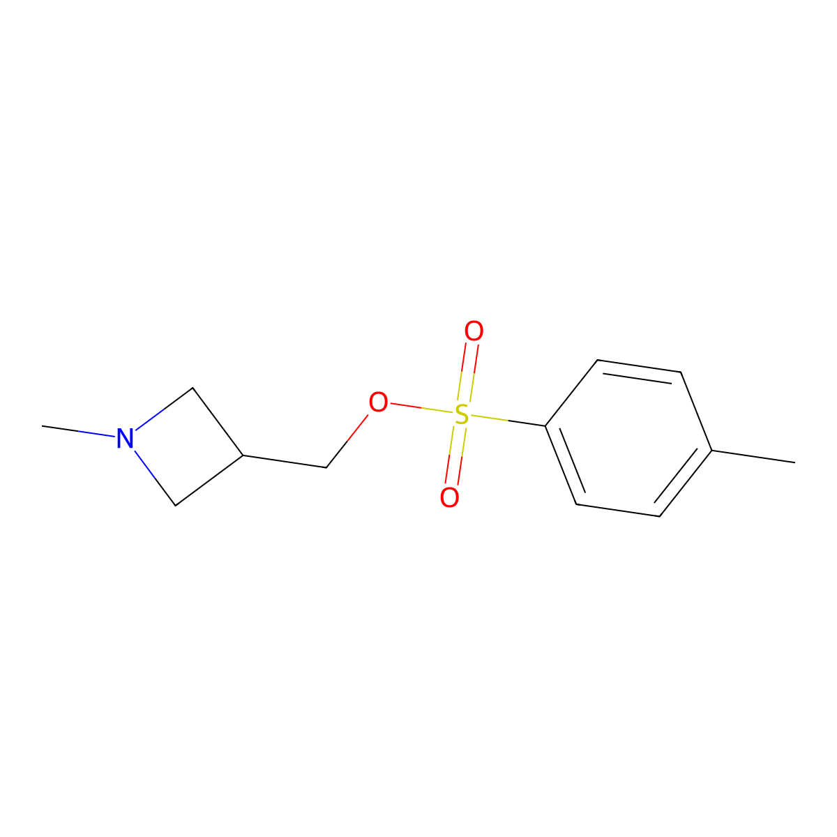 (1-Methylazetidin-3-yl)methyl 4-methylbenzene-1-sulfonate molecular structure, CAS 2757900-43-7