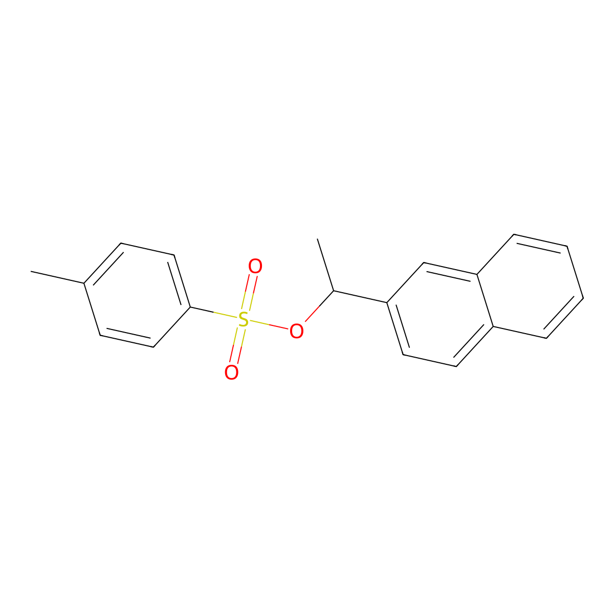 1-(Naphthalen-2-yl)ethyl 4-methylbenzene-1-sulfonate molecular structure, CAS 2757900-44-8