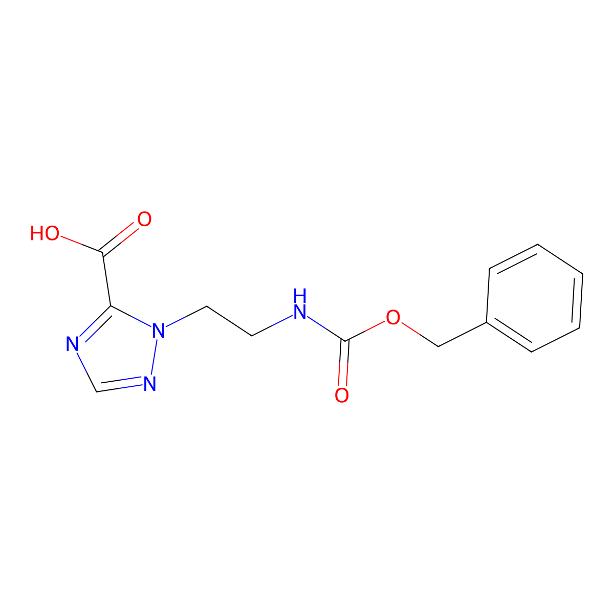 1-(2-{[(benzyloxy)carbonyl]amino}ethyl)-1H-1,2,4-triazole-5-carboxylic acid molecular structure, CAS 2757900-58-4