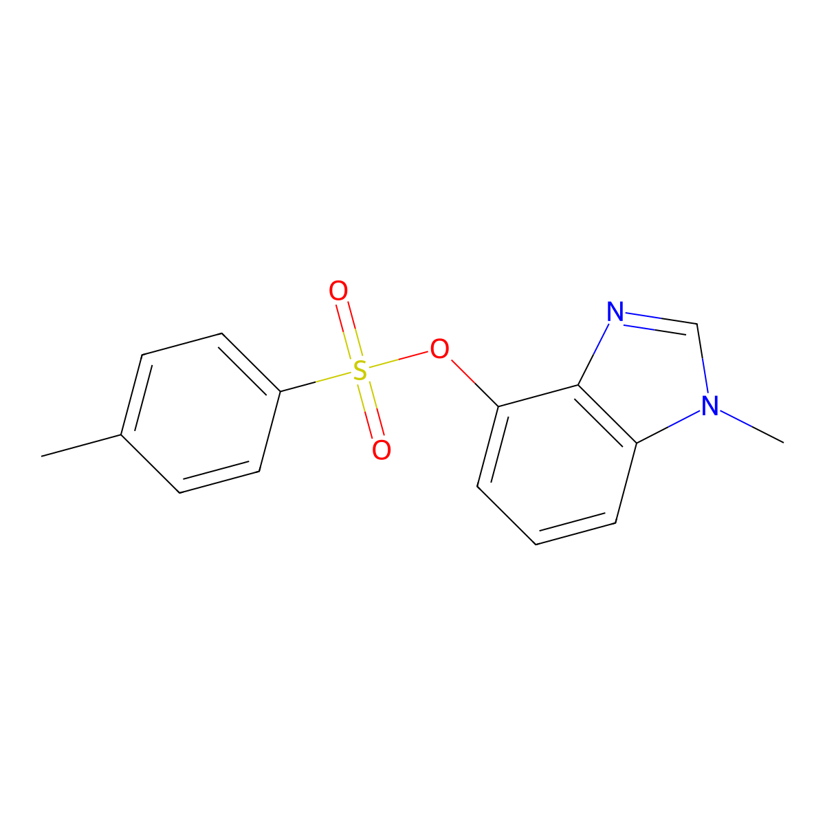 1-methyl-1H-1,3-benzodiazol-4-yl 4-methylbenzene-1-sulfonate molecular structure, CAS 2757900-79-9