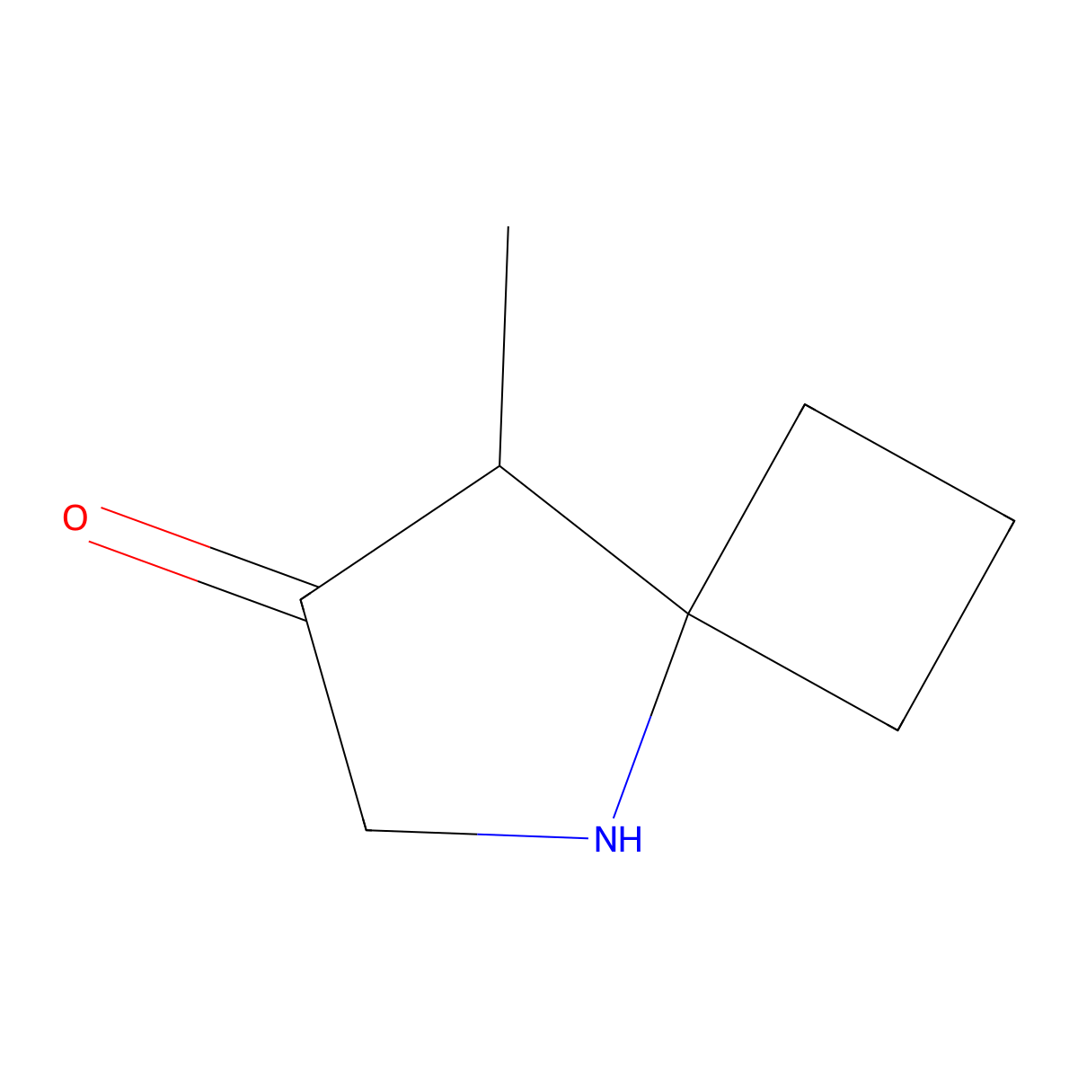 8-Methyl-5-azaspiro[3.4]octan-7-one molecular structure, CAS 2757900-82-4
