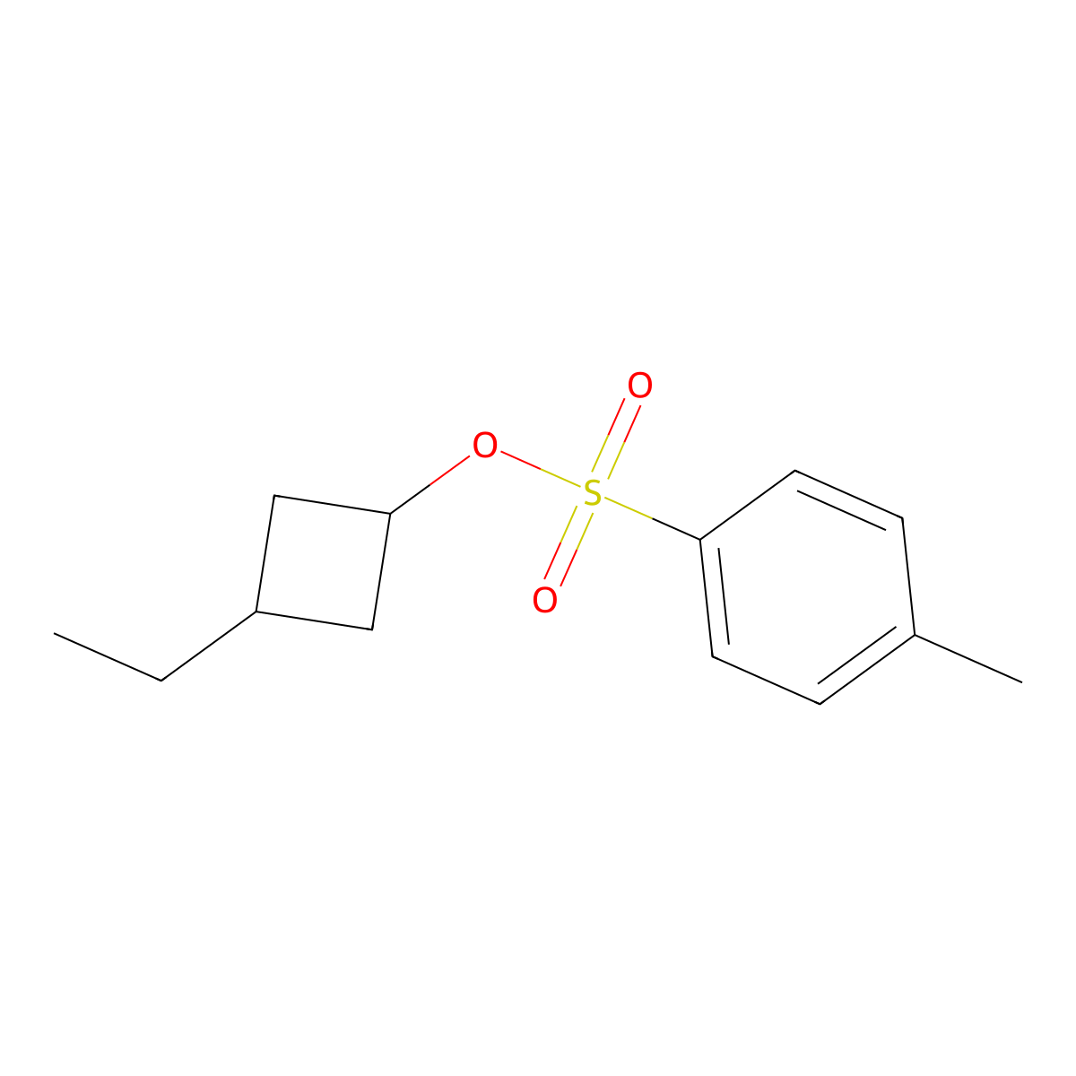 3-Ethylcyclobutyl 4-methylbenzene-1-sulfonate molecular structure, CAS 2757900-92-6