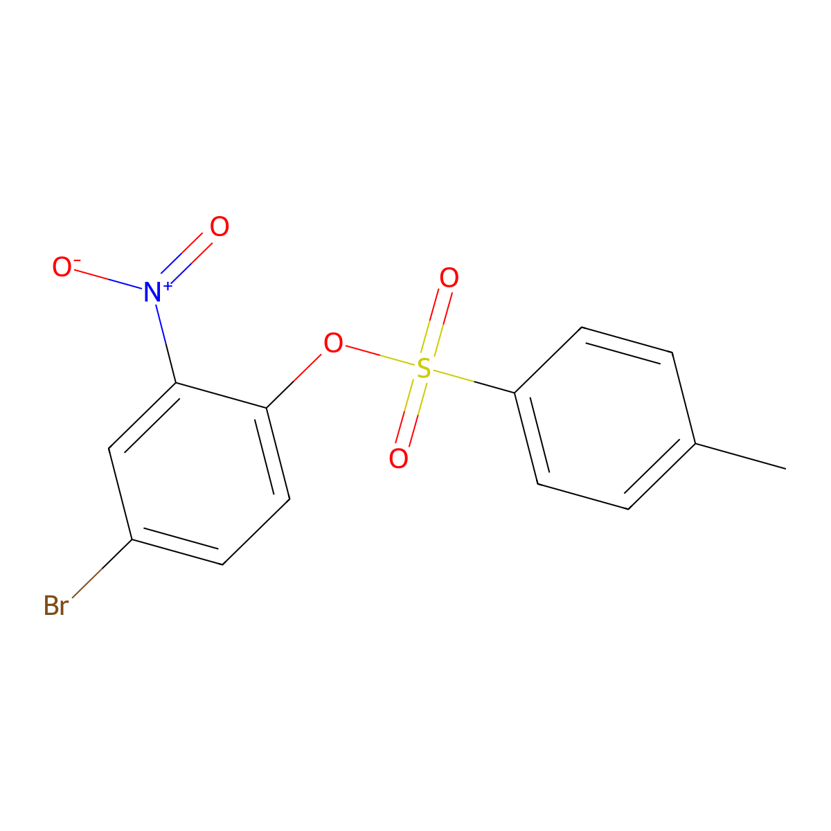 4-Bromo-2-nitrophenyl 4-methylbenzene-1-sulfonate molecular structure, CAS 2757900-94-8