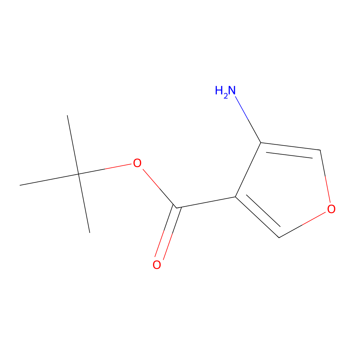 Tert-butyl 4-aminofuran-3-carboxylate molecular structure, CAS 2757901-06-5