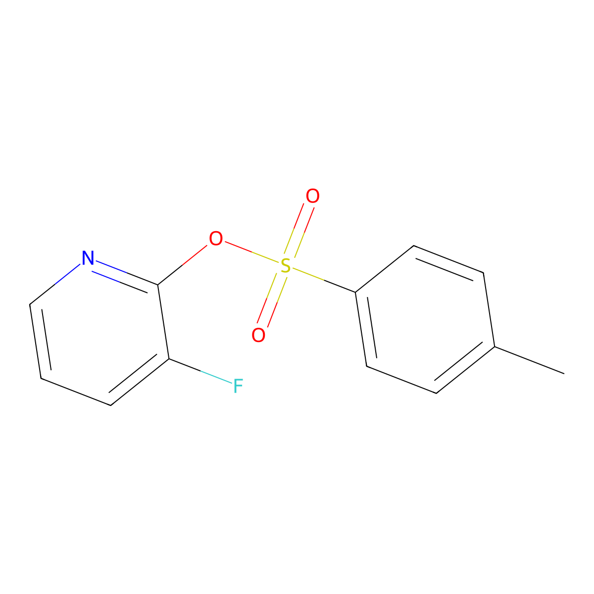 3-Fluoropyridin-2-yl 4-methylbenzene-1-sulfonate molecular structure, CAS 2757901-10-1