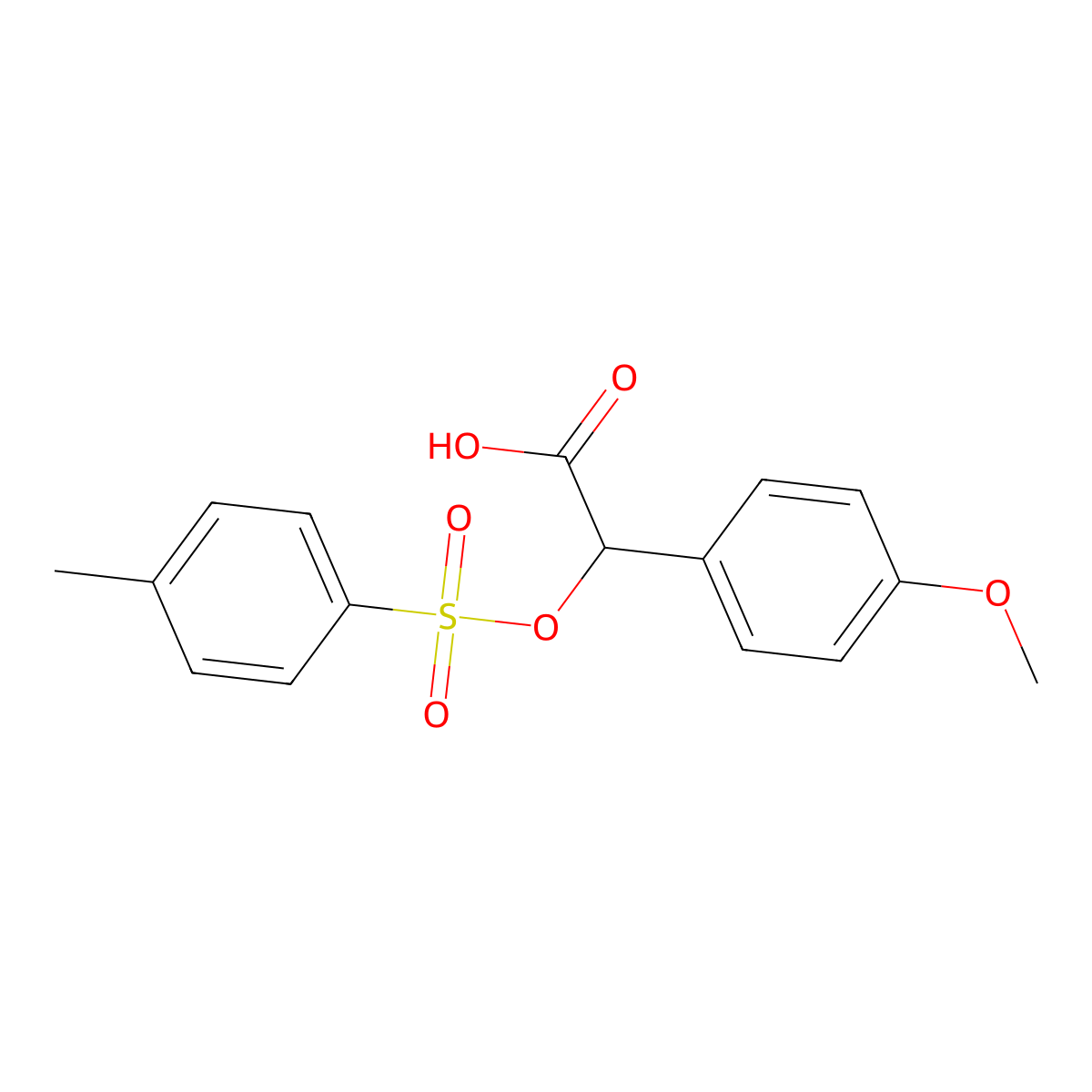 2-(4-Methoxyphenyl)-2-[(4-methylbenzenesulfonyl)oxy]acetic acid molecular structure, CAS 2757901-11-2