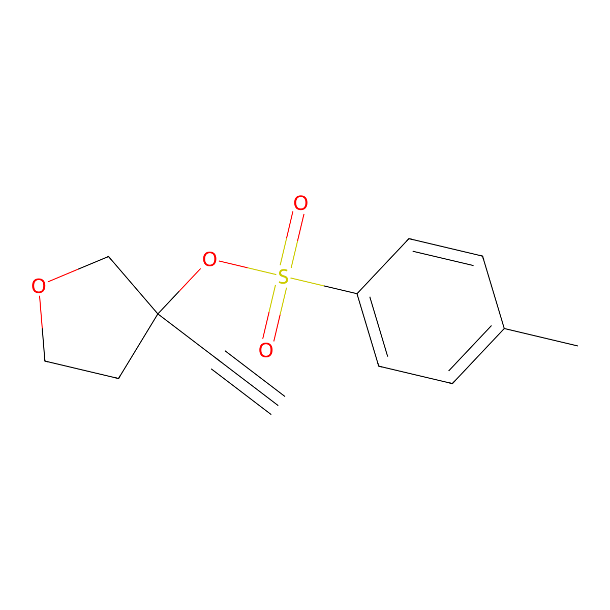 3-Ethynyloxolan-3-yl 4-methylbenzene-1-sulfonate molecular structure, CAS 2757901-15-6