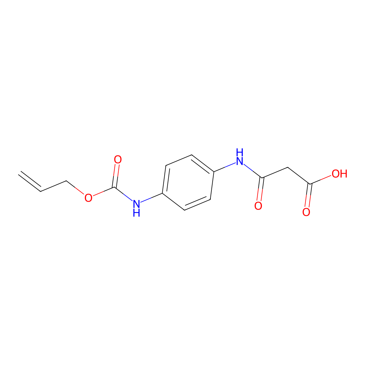 2-[(4-{[(Prop-2-en-1-yloxy)carbonyl]amino}phenyl)carbamoyl]acetic acid molecular structure, CAS 2757901-25-8