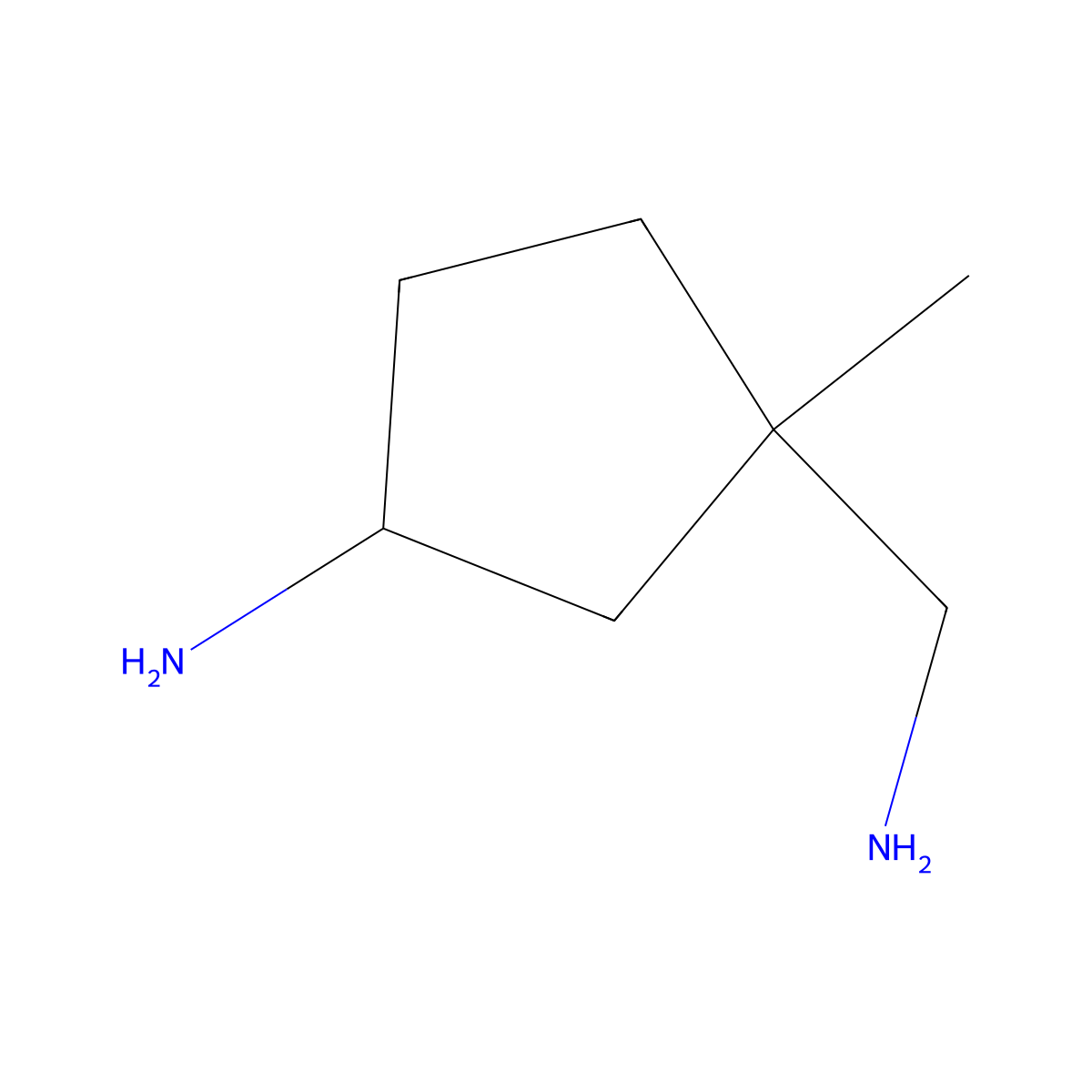 3-(Aminomethyl)-3-methylcyclopentan-1-amine molecular structure, CAS 2757901-28-1