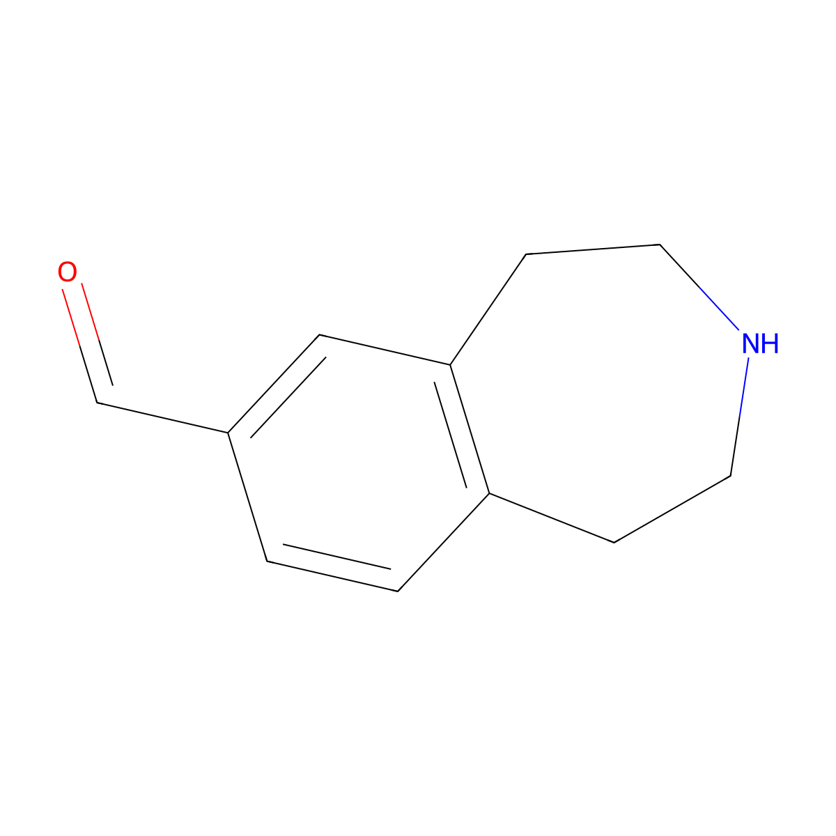 2,3,4,5-tetrahydro-1H-3-benzazepine-7-carbaldehyde molecular structure, CAS 2757901-39-4