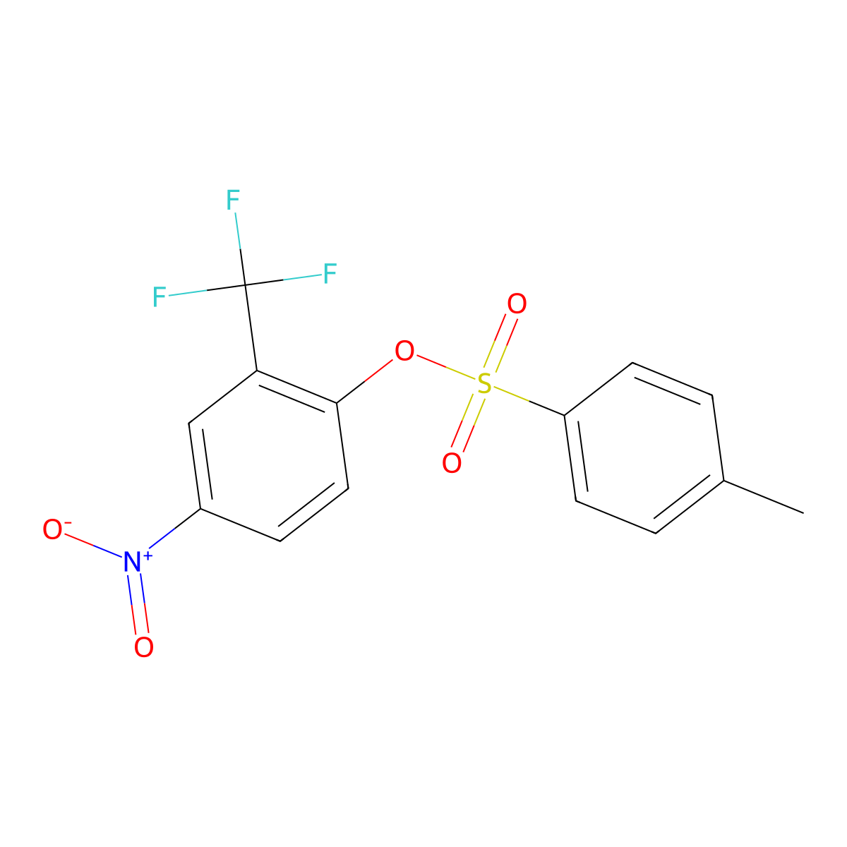 4-Nitro-2-(trifluoromethyl)phenyl 4-methylbenzene-1-sulfonate molecular structure, CAS 2757901-42-9